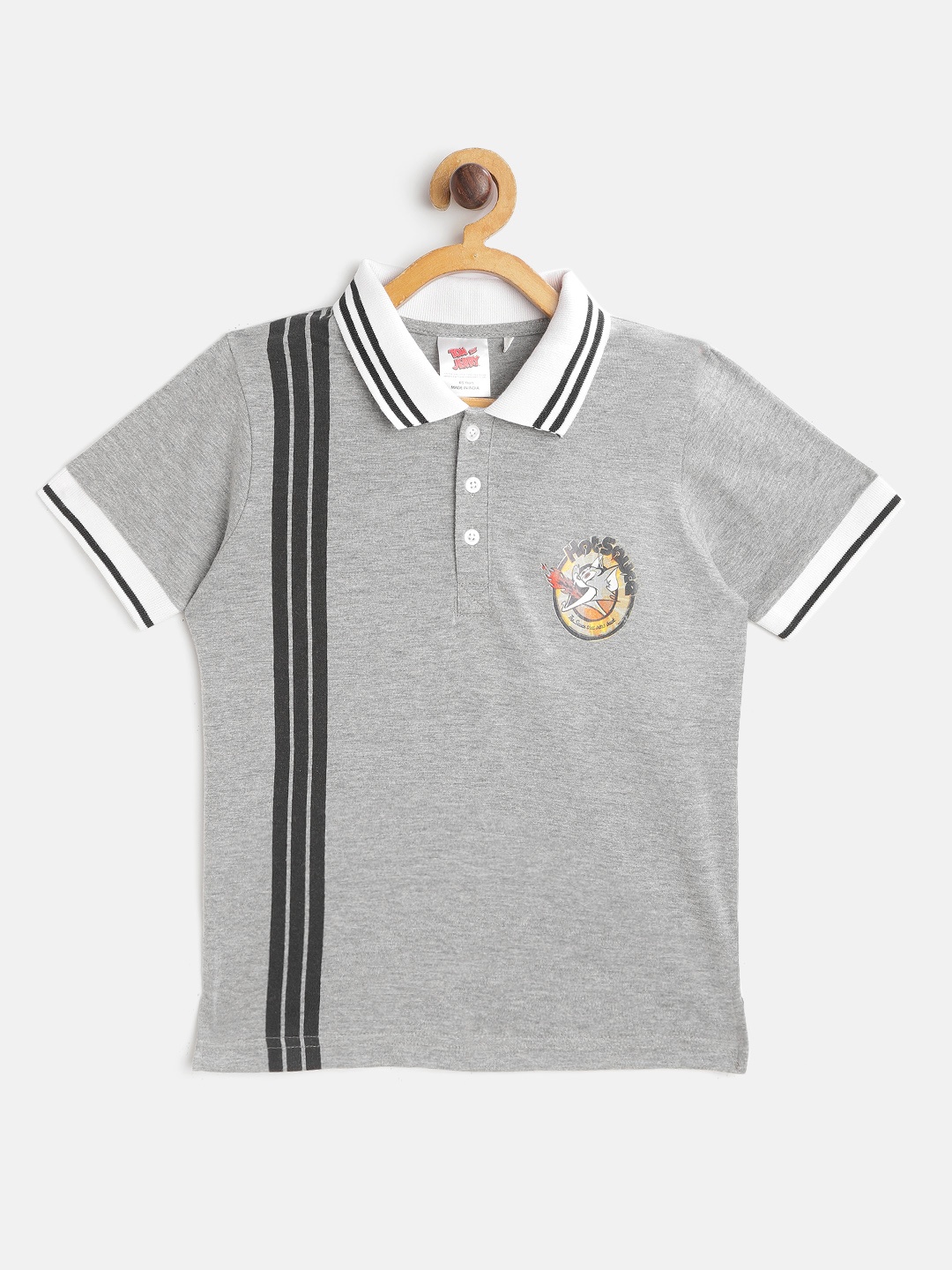 toothless Tom Jerry Boys Grey Melange Black Pure Cotton Polo Collar Pure Cotton T-shirt
toothless Tom Jerry Boys Grey Melange Black Pure Cotton Polo Collar Pure Cotton T-shirt