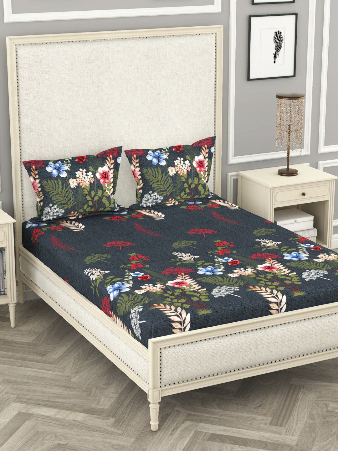 BIANCA Olive Green & Red Floral 210 TC Polyester 1 King Bedsheet with 2 Pillow Covers
BIANCA Olive Green & Red Floral 210 TC Polyester 1 King Bedsheet with 2 Pillow Covers