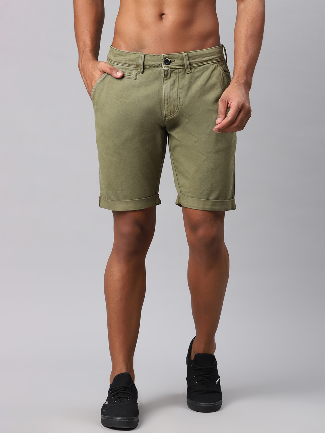 Roadster Men Olive Green Solid Regular Fit Shorts
Roadster Men Olive Green Solid Regular Fit Shorts