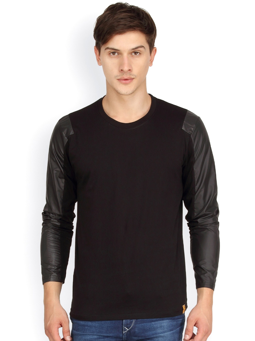 Campus Sutra Black T-shirt