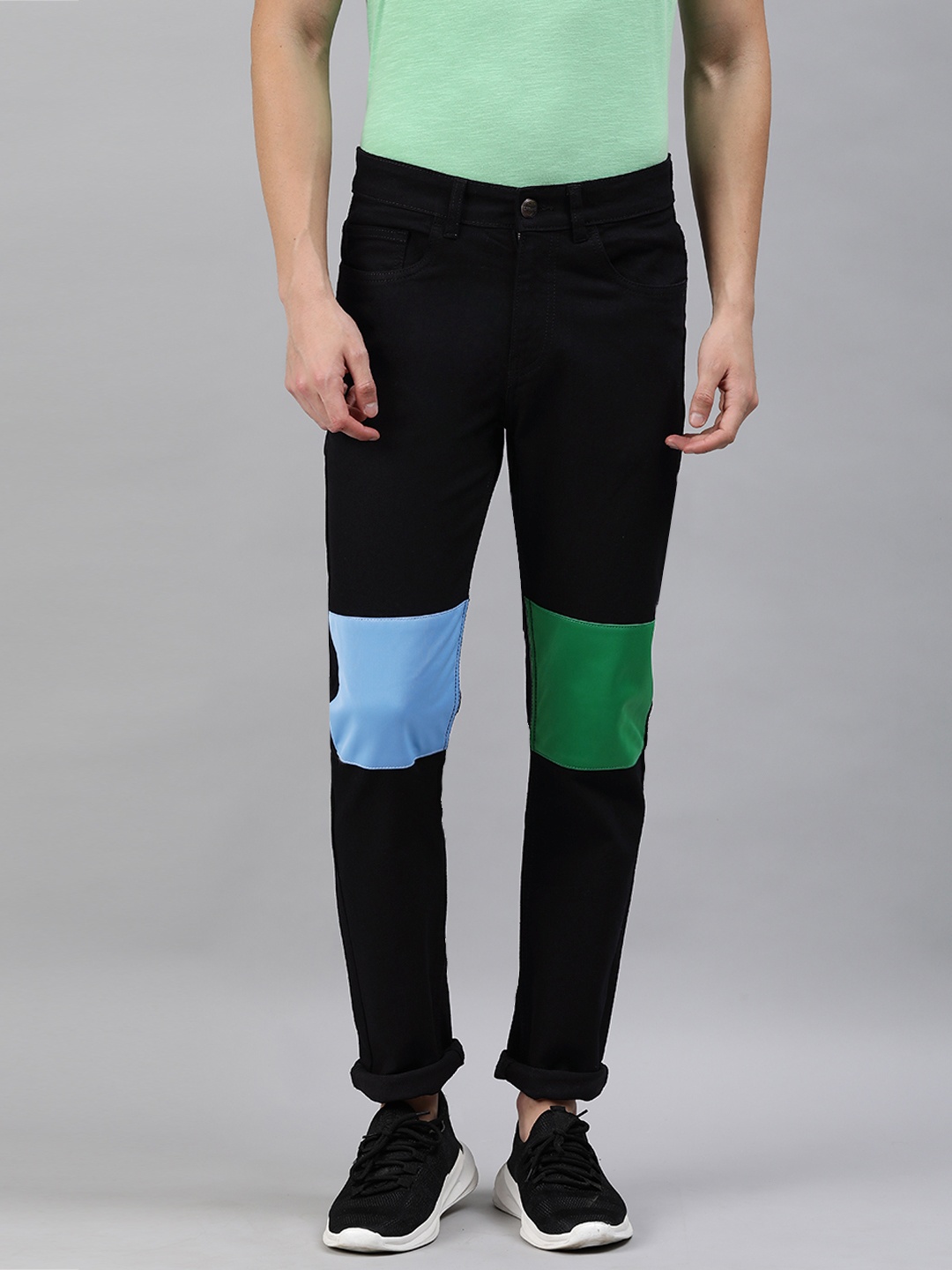 Urbano Fashion Men Black Colourblocked Slim Fit Mid-Rise Clean Look Stretchable Jeans
Urbano Fashion Men Black Colourblocked Slim Fit Mid-Rise Clean Look Stretchable Jeans