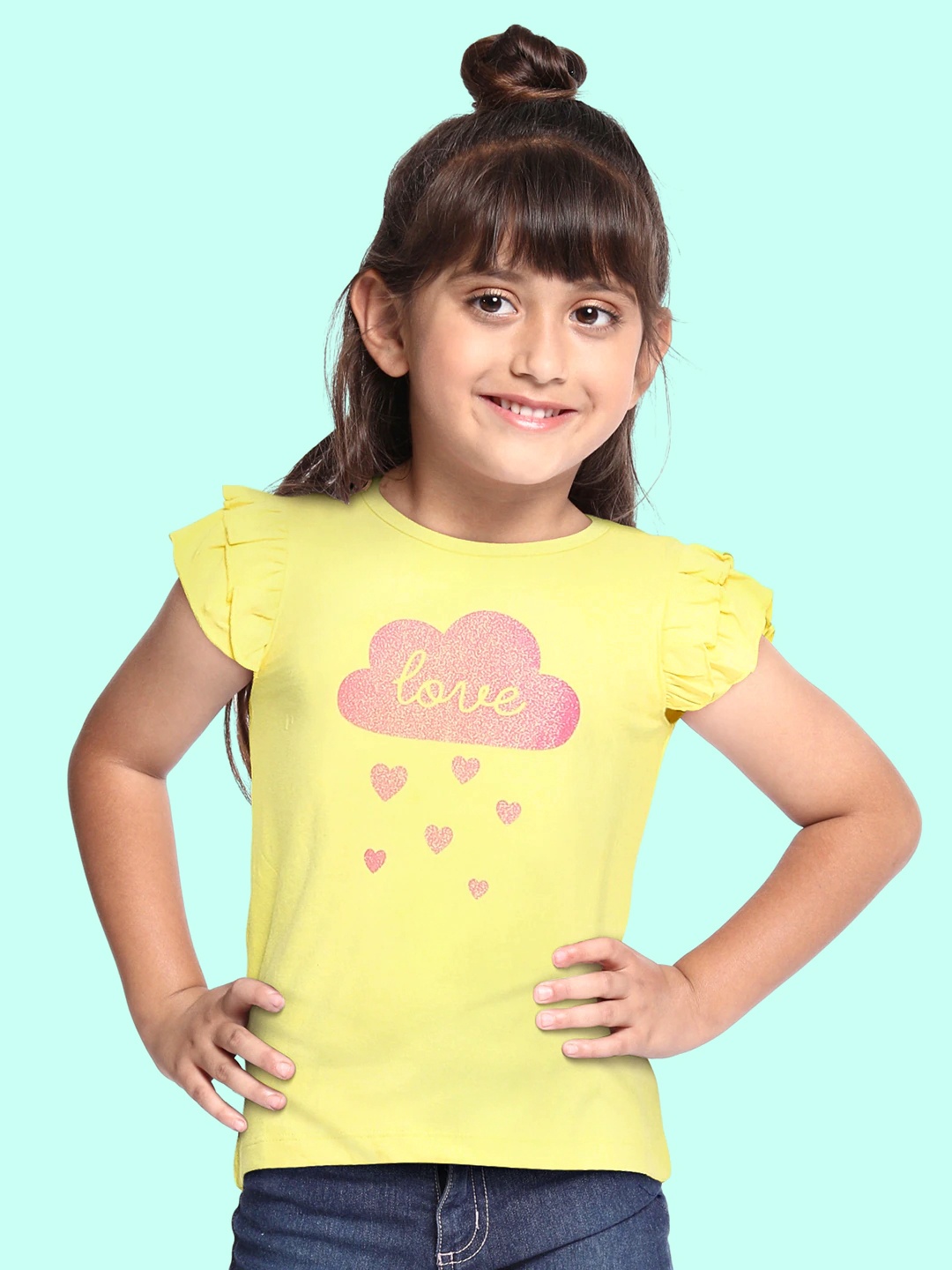 United Colors of Benetton Yellow & Pink Glitter Cloud Print Flutter Sleeves Regular Top
United Colors of Benetton Yellow & Pink Glitter Cloud Print Flutter Sleeves Regular Top