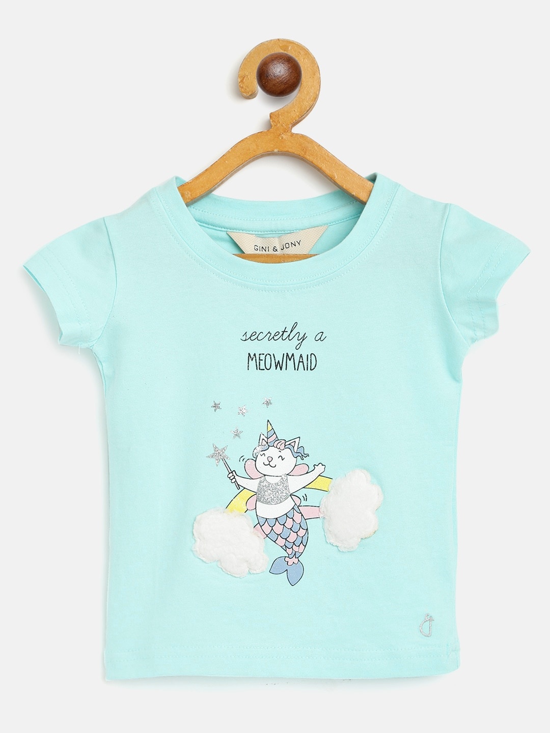 Gini and Jony Infant Girls Blue Mermaid Printed Round Neck T-shirt with Applique Detail
Gini and Jony Infant Girls Blue Mermaid Printed Round Neck T-shirt with Applique Detail