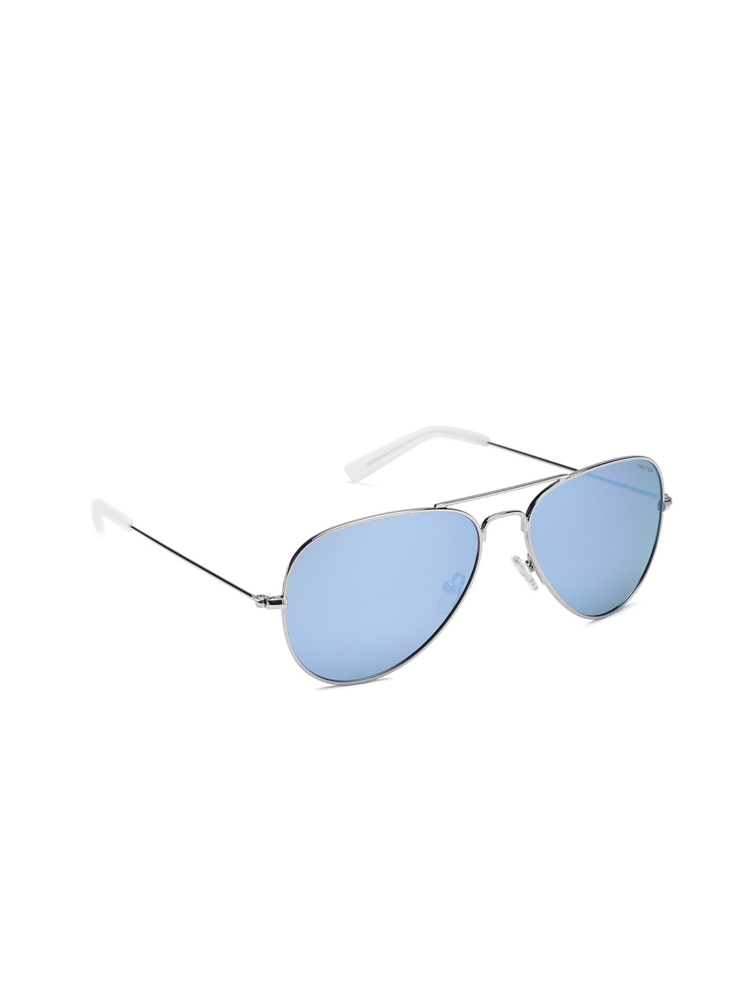 Nautica Men Blue Lens & Silver-Toned Aviator Sunglasses with UV Protection 4616P 045 58 S
Nautica Men Blue Lens & Silver-Toned Aviator Sunglasses with UV Protection 4616P 045 58 S