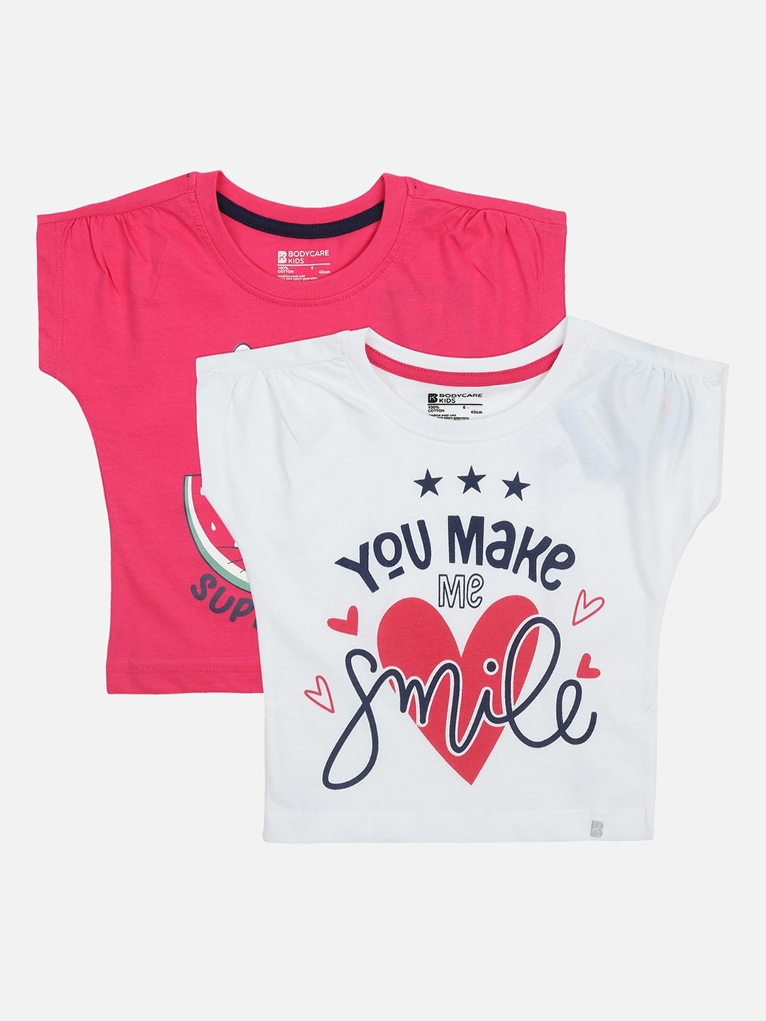Bodycare Kids Girls Fuchsia & White Set of 2 Printed Round Neck Antimicrobial T-shirt
Bodycare Kids Girls Fuchsia & White Set of 2 Printed Round Neck Antimicrobial T-shirt