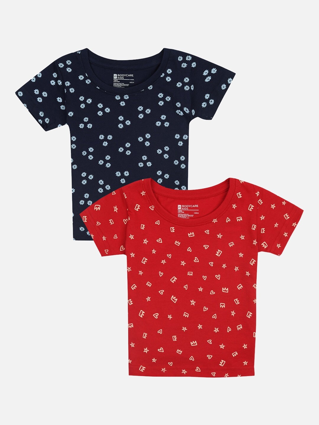 Bodycare Kids Girls Pack of 2 Red & Navy Blue Printed Round Neck Antimicrobial T-shirt
Bodycare Kids Girls Pack of 2 Red & Navy Blue Printed Round Neck Antimicrobial T-shirt