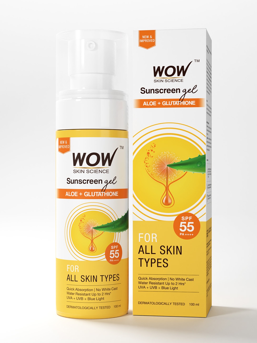 WOW SKIN SCIENCE Sunscreen Matte Finish SPF 55 PA+++ for Very High Broad Spectrum - 100 ml, White
WOW SKIN SCIENCE Sunscreen Matte Finish SPF 55 PA+++ for Very High Broad Spectrum - 100 ml, White