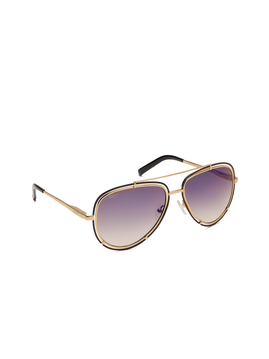 SCOTT Unisex Blue Lens & Gold-Toned Aviator Sunglasses with UV Protected Lens 2124 C2
SCOTT Unisex Blue Lens & Gold-Toned Aviator Sunglasses with UV Protected Lens 2124 C2