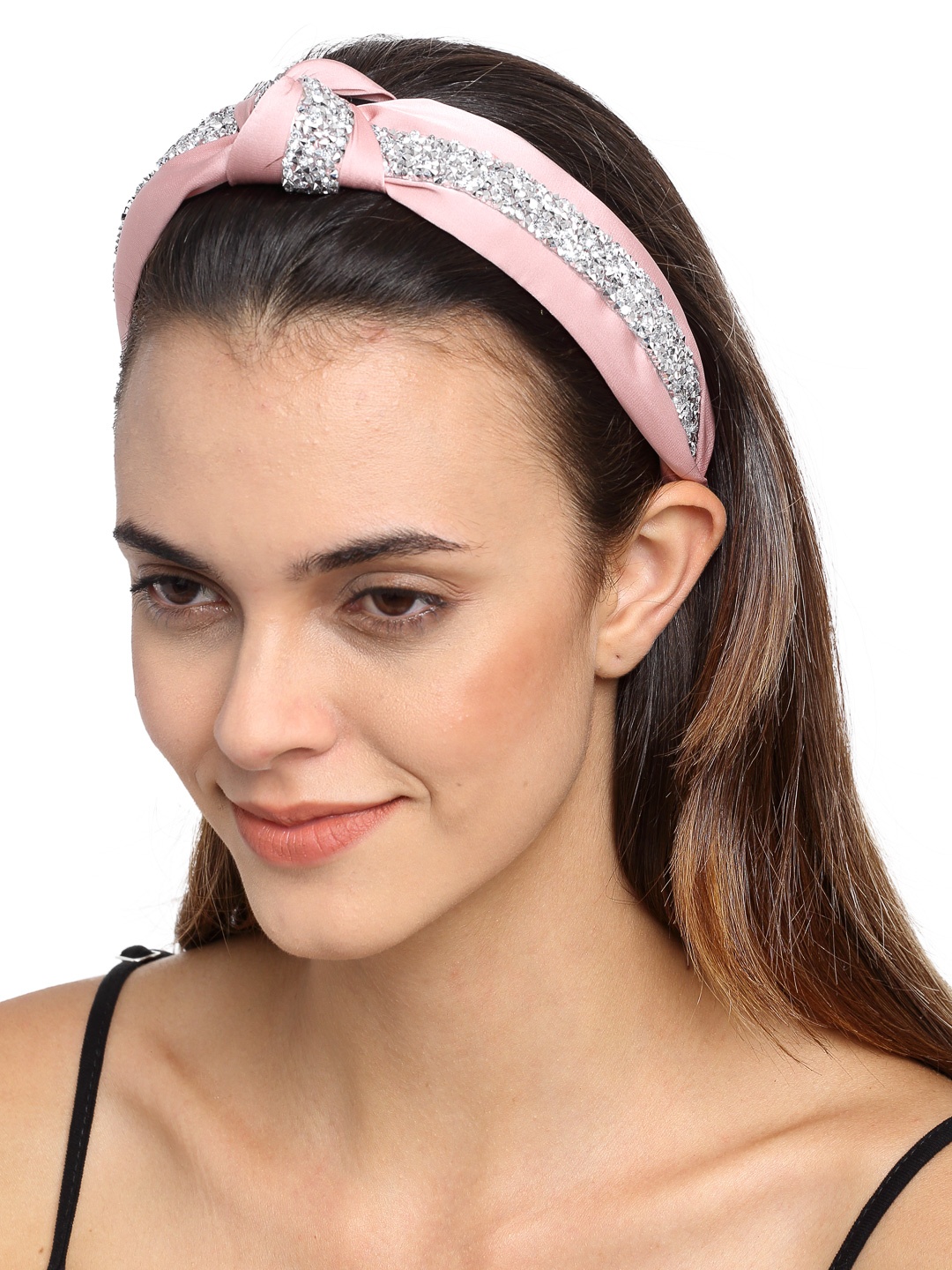 YouBella Pink Embellished Hairband