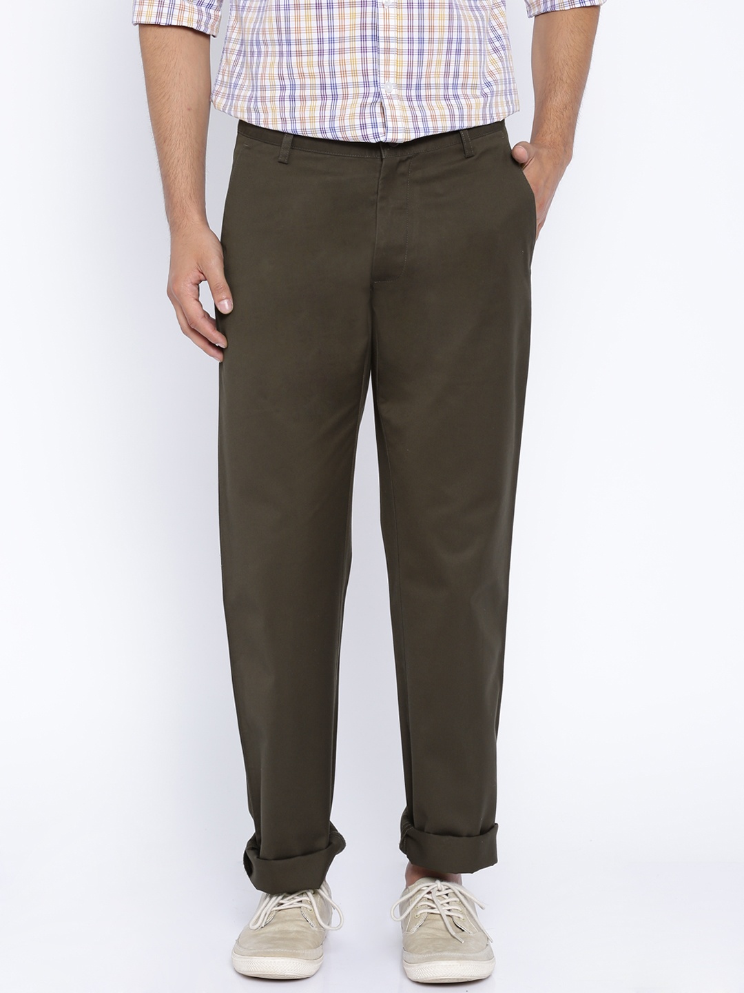 Arrow Sport Brown Casual Trousers