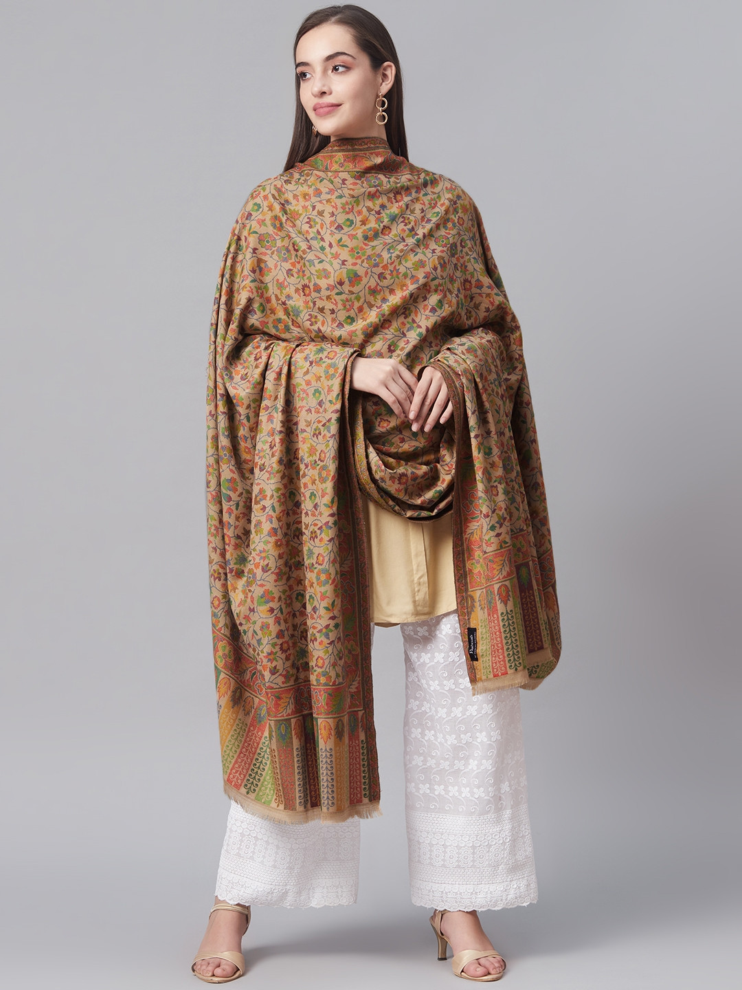 Pashutsh Women Beige & Rust Red Woven Design Designer Shawl
Pashutsh Women Beige & Rust Red Woven Design Designer Shawl