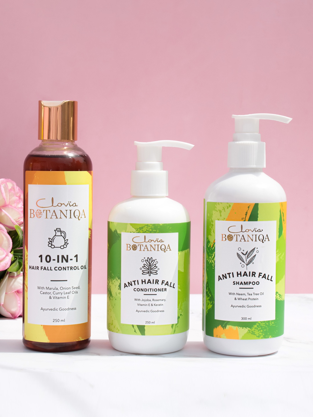 Clovia BOTANIQA Women 10-in-1 Hair Fall Control Oil, Shampoo & Conditioner 800 ml, White
Clovia BOTANIQA Women 10-in-1 Hair Fall Control Oil, Shampoo & Conditioner 800 ml, White