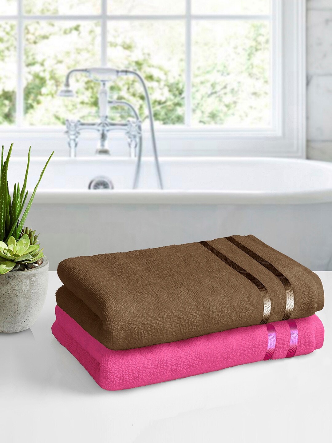 Story@home Set of 2 Pink & Brown Solid 450GSM Pure Cotton Medium Size Bath Towels
Story@home Set of 2 Pink & Brown Solid 450GSM Pure Cotton Medium Size Bath Towels