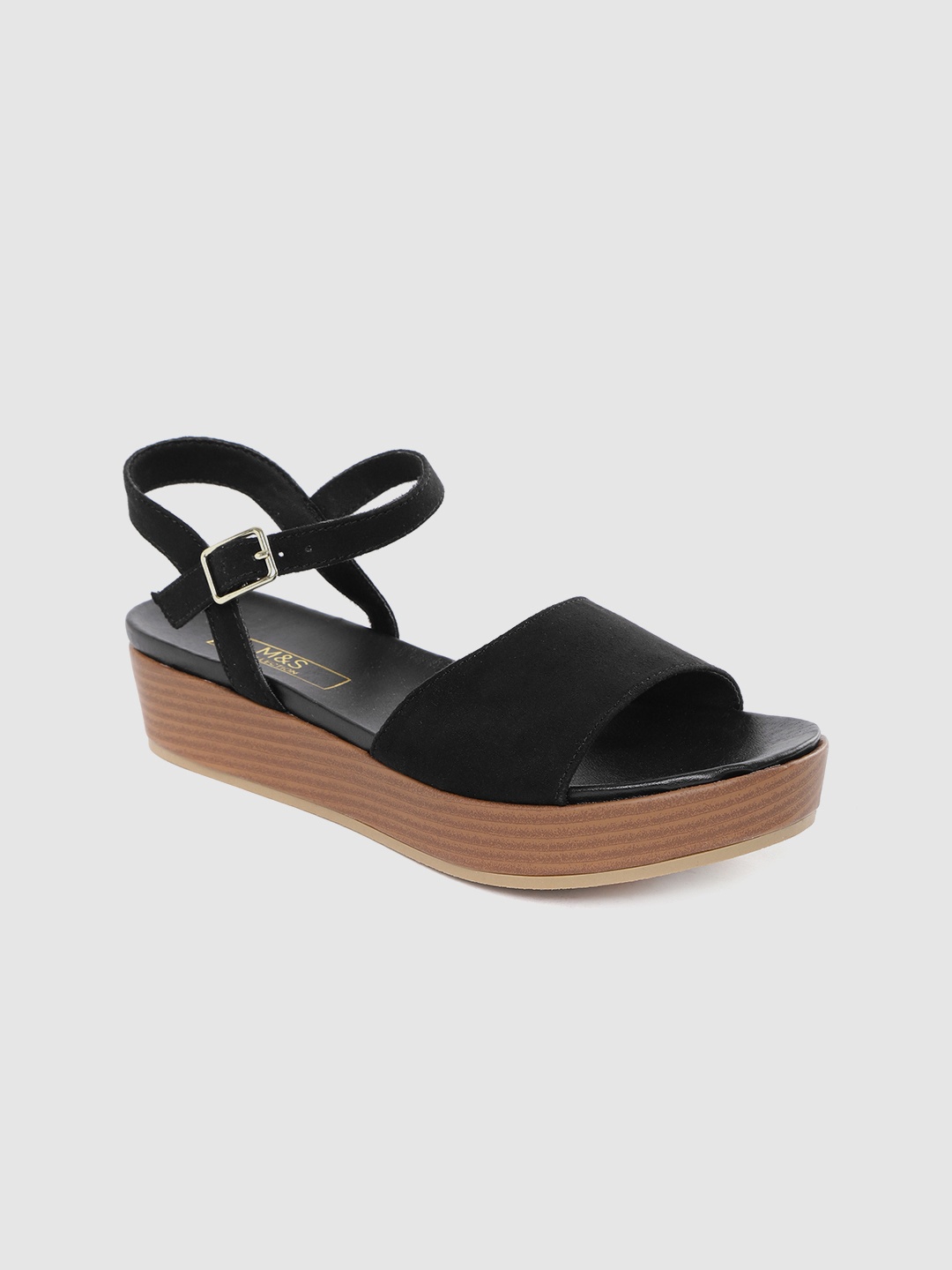 Marks & Spencer Women Black Solid Flatforms