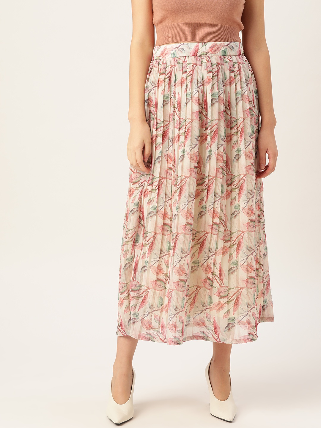 Moda Rapido Women Cream-Coloured & Red Floral Printed Accordion Pleated A-Line Skirt
Moda Rapido Women Cream-Coloured & Red Floral Printed Accordion Pleated A-Line Skirt