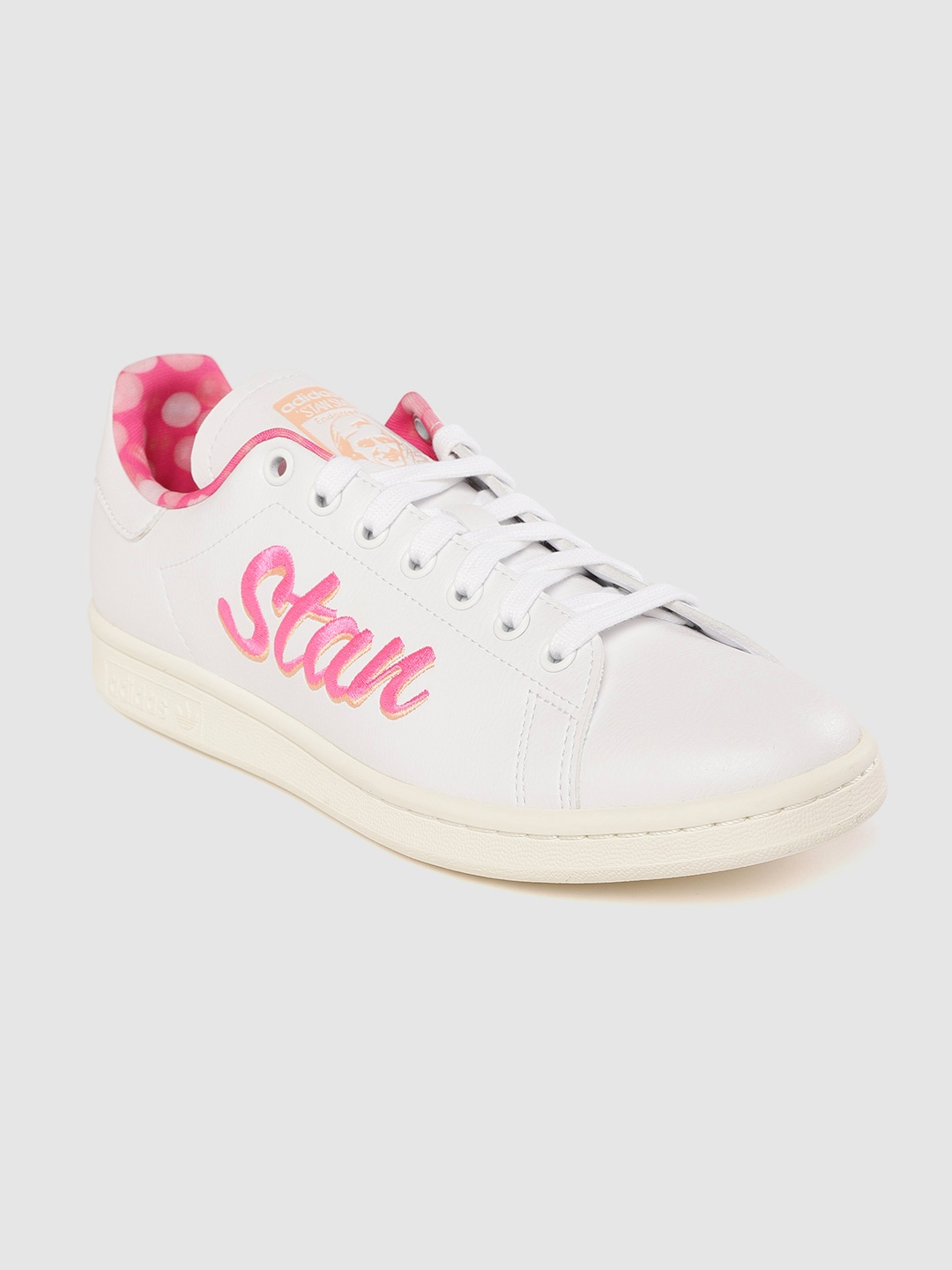 ADIDAS Originals Men White Solid Stan Smith Vegan Sustainable Sneakers with Threadwork Detail
ADIDAS Originals Men White Solid Stan Smith Vegan Sustainable Sneakers with Threadwork Detail