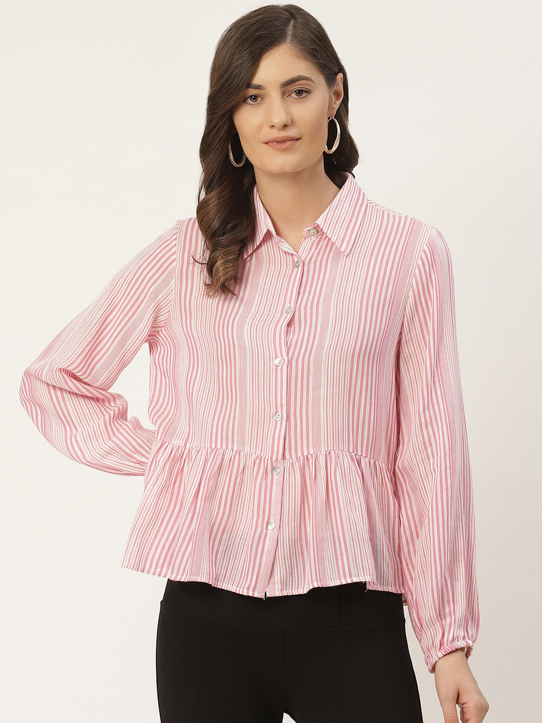 Madame Women Pink & White Regular Fit Striped Casual Shirt
Madame Women Pink & White Regular Fit Striped Casual Shirt