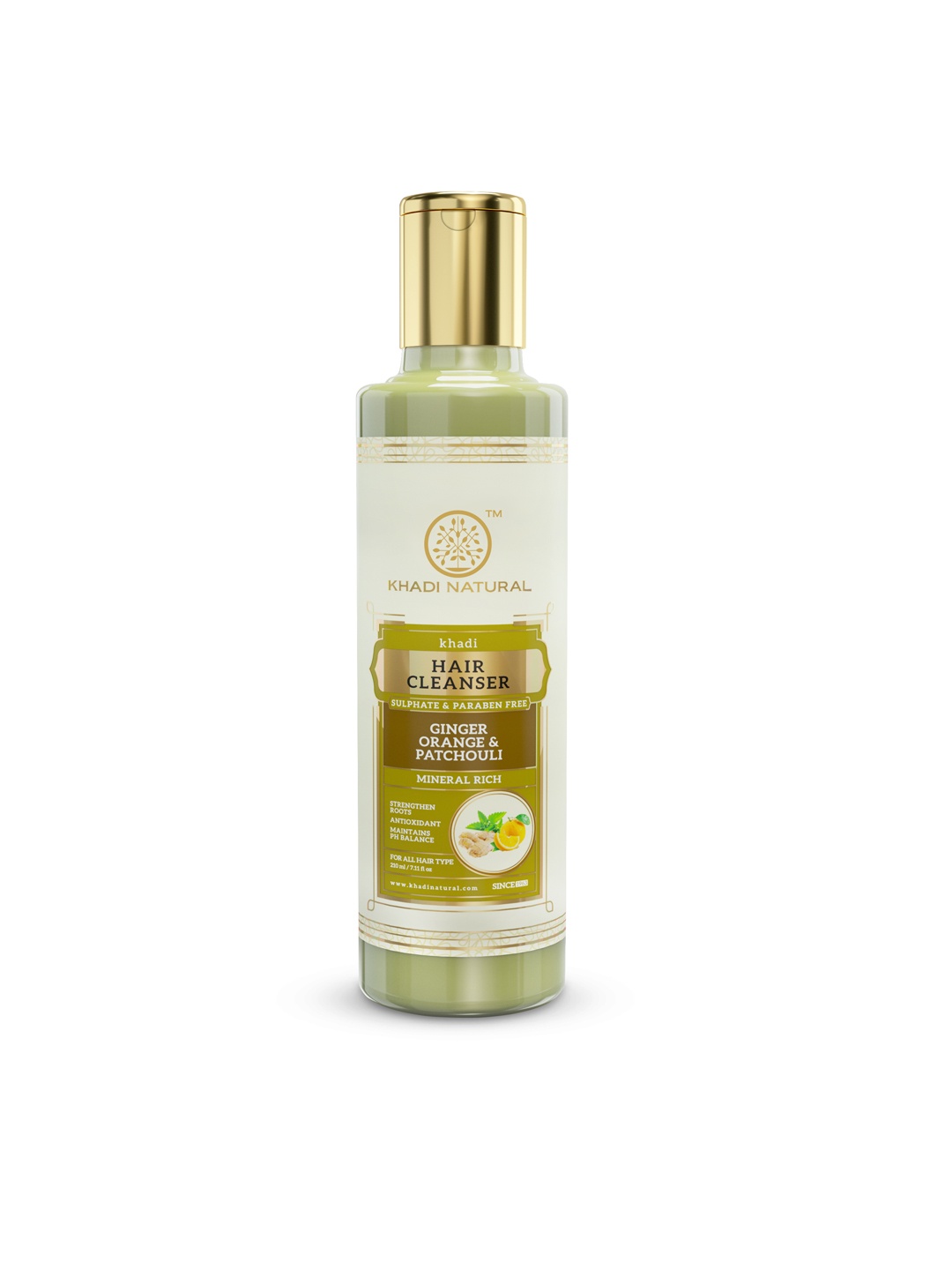 Khadi Natural Ginger Orange & Patchouli Hair Cleanser Sulphate Paraben Free, 210 ml, Na
Khadi Natural Ginger Orange & Patchouli Hair Cleanser Sulphate Paraben Free, 210 ml, Na