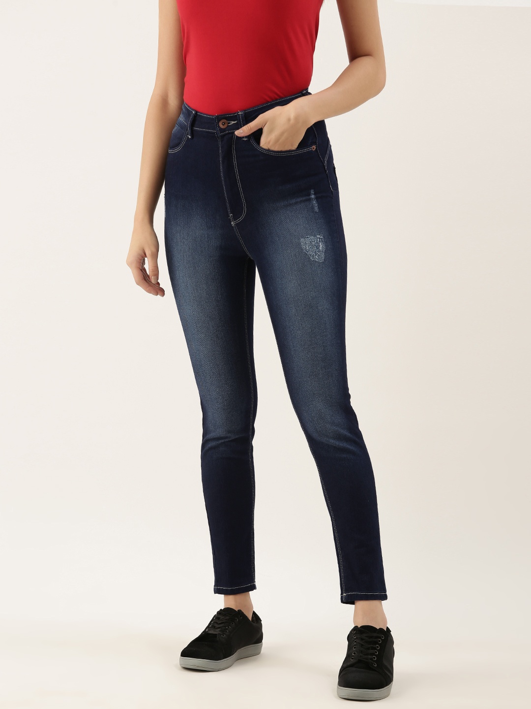 Flying Machine Women Blue Super Skinny Fit High-Rise Mildly Distressed Stretchable Jeans
Flying Machine Women Blue Super Skinny Fit High-Rise Mildly Distressed Stretchable Jeans