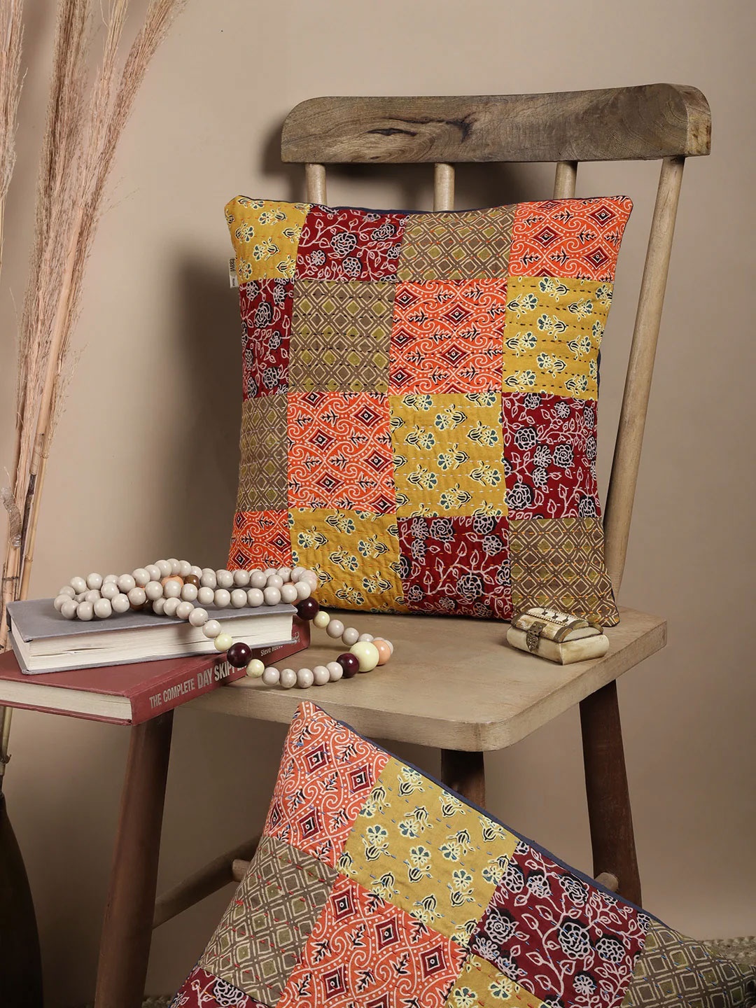 Taavi Set of 2 Mustard Yellow & Maroon Cotton Ethnic Motifs Applique Square Cushion Covers
Taavi Set of 2 Mustard Yellow & Maroon Cotton Ethnic Motifs Applique Square Cushion Covers