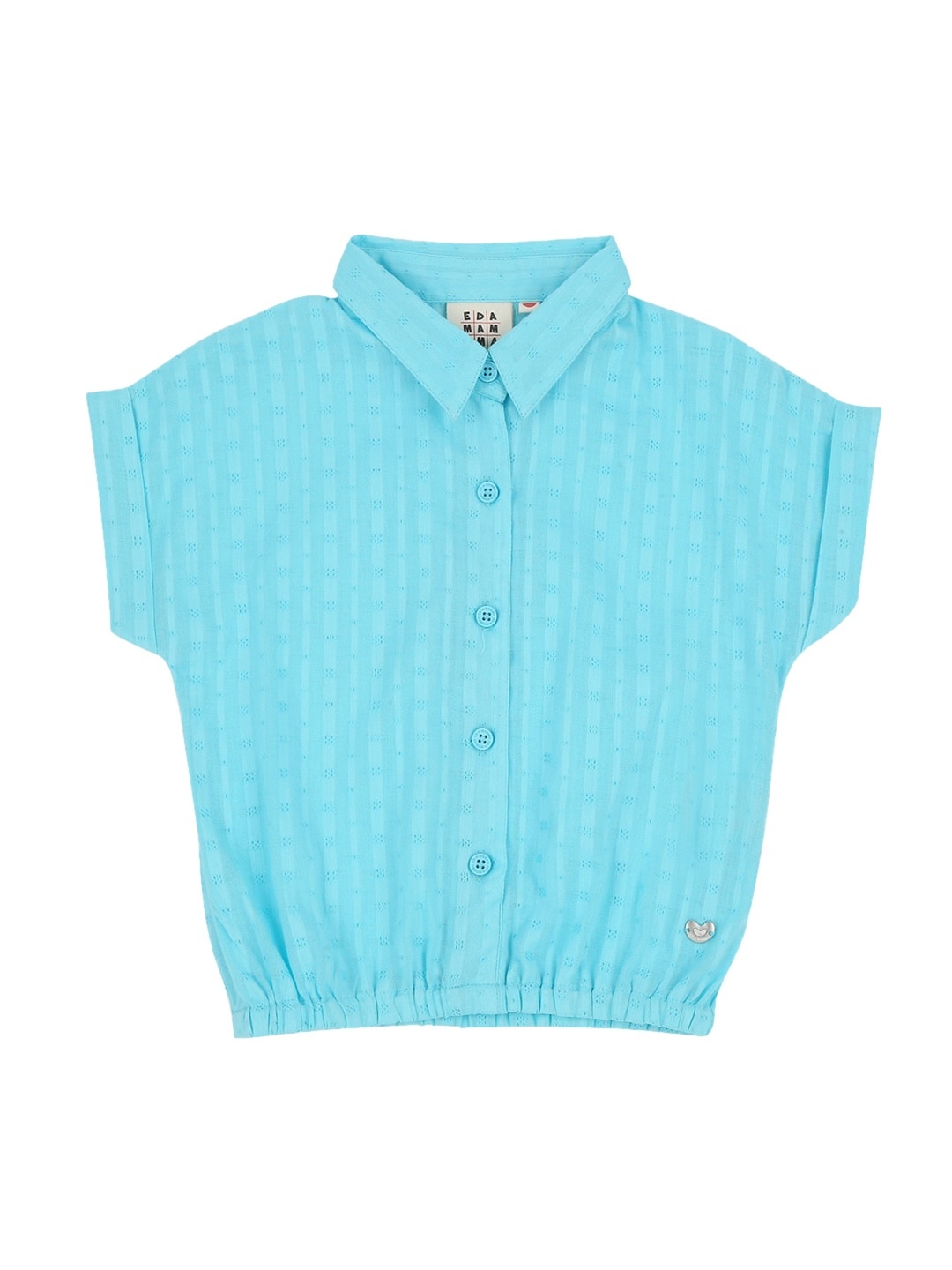 Ed-a-Mamma Girls Turquoise Blue Striped Pure Cotton Shirt Style Dobby Sustainable Top
Ed-a-Mamma Girls Turquoise Blue Striped Pure Cotton Shirt Style Dobby Sustainable Top