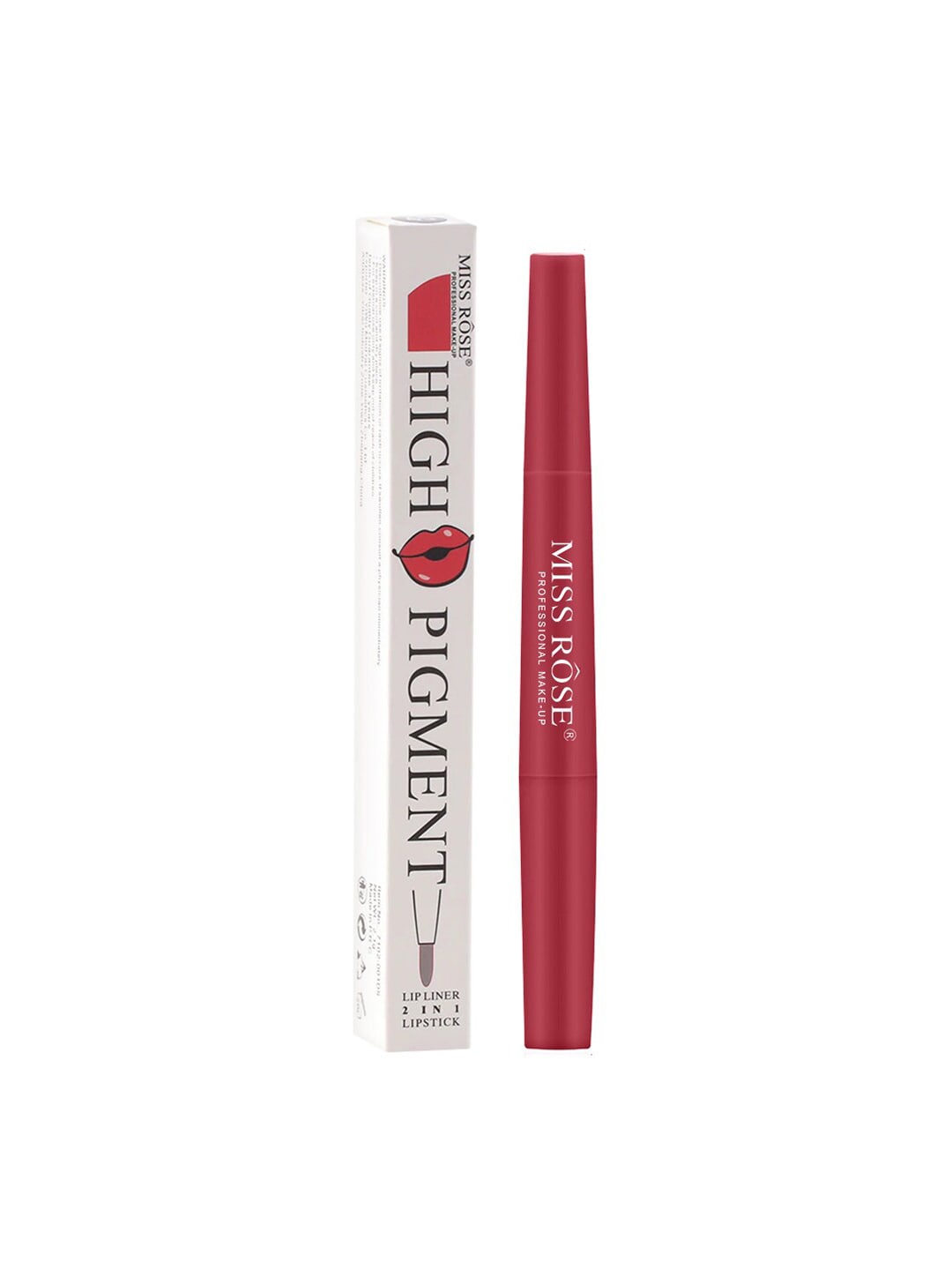MISS ROSE 2 In 1 Creamy Matte Lipstick - 36, Red