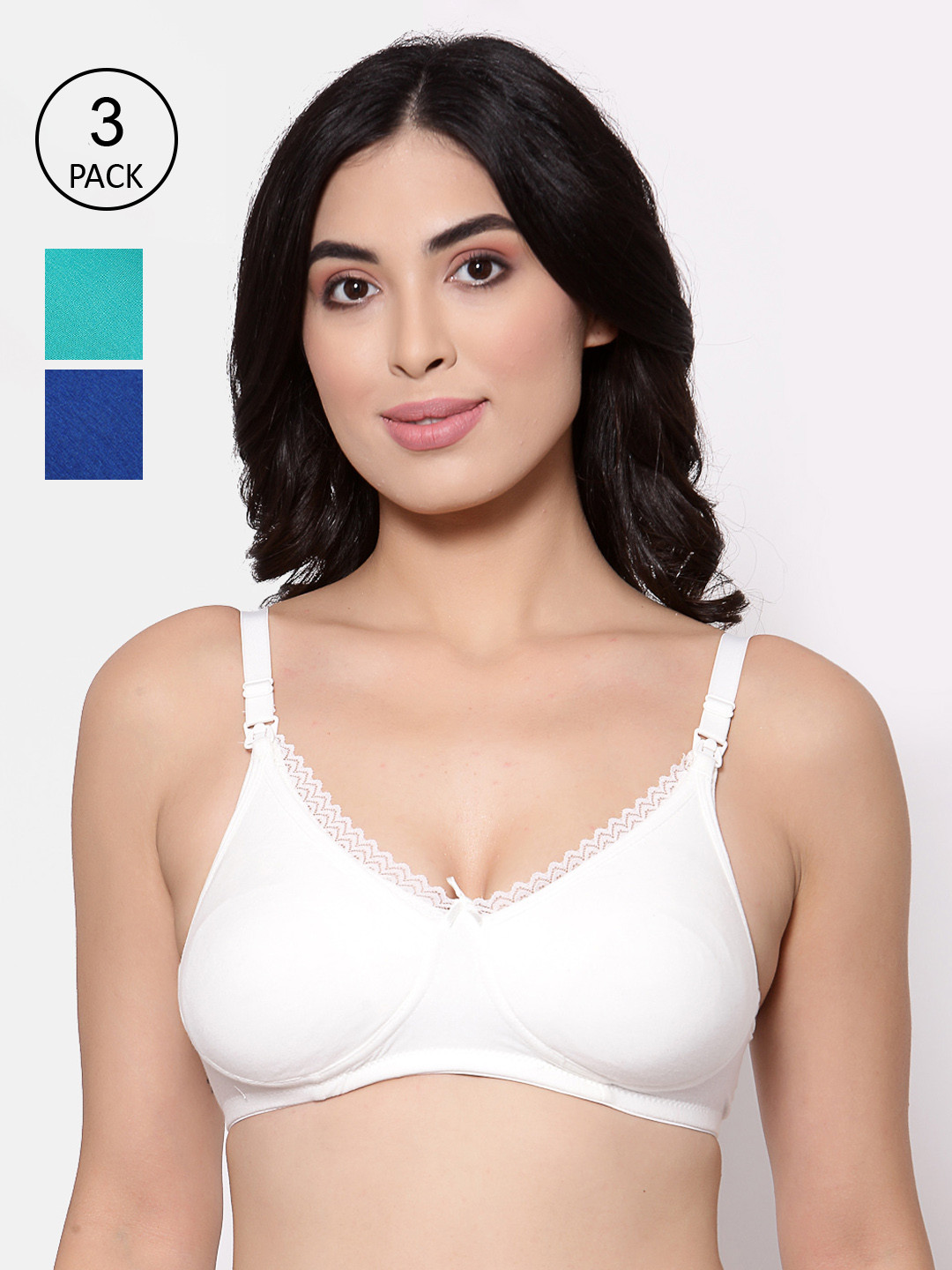 Inner Sense Pack Of 3 Solid Non-Wired Non Padded Organic Maternity Bra IMB003E_3A_3B, Cream
Inner Sense Pack Of 3 Solid Non-Wired Non Padded Organic Maternity Bra IMB003E_3A_3B, Cream