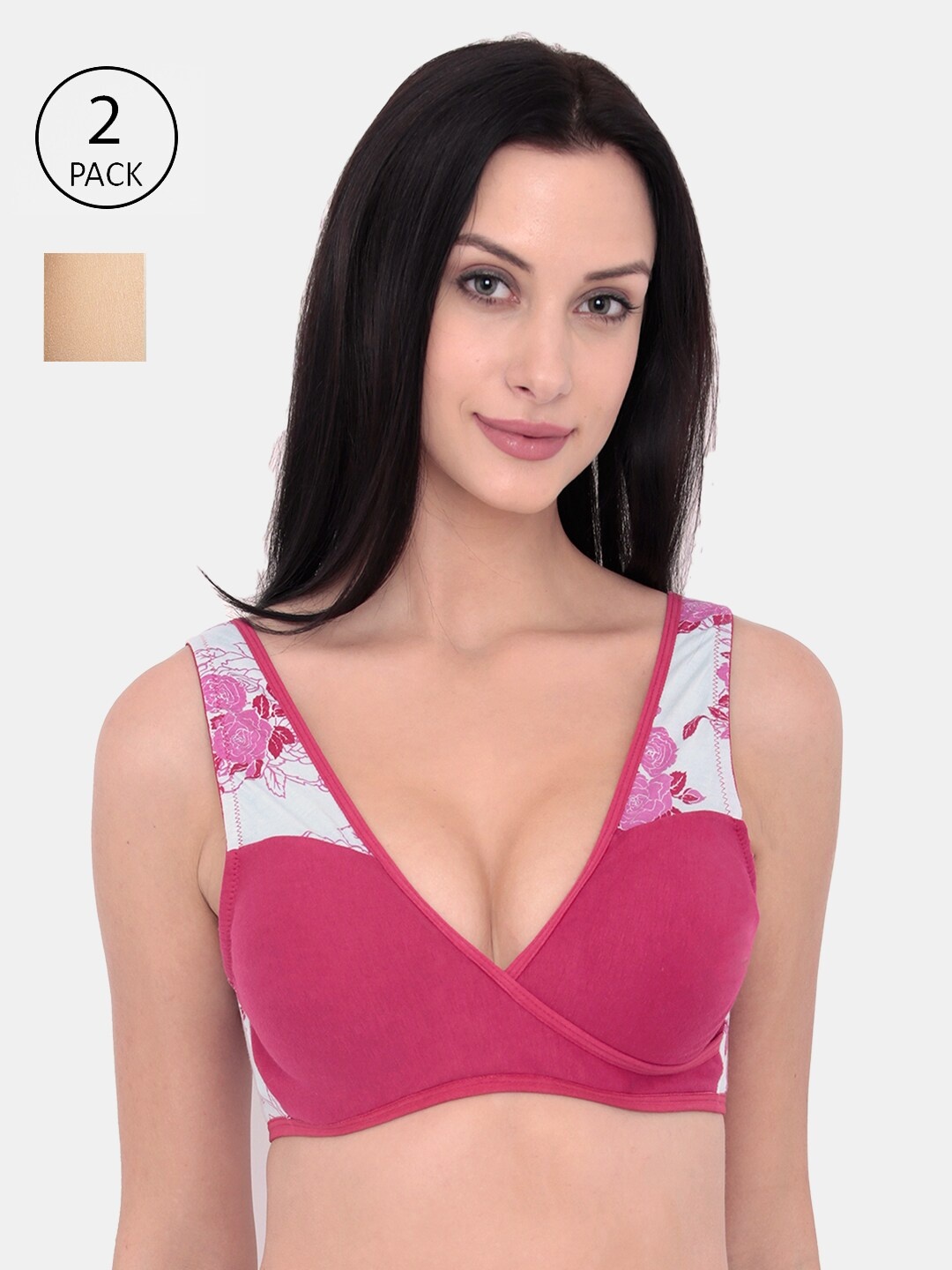 Inner Sense Pack Of 2 Purple & Beige Printed Non-Wired Non Padded Maternity Sustainable Bra IMB007A_7F
Inner Sense Pack Of 2 Purple & Beige Printed Non-Wired Non Padded Maternity Sustainable Bra IMB007A_7F