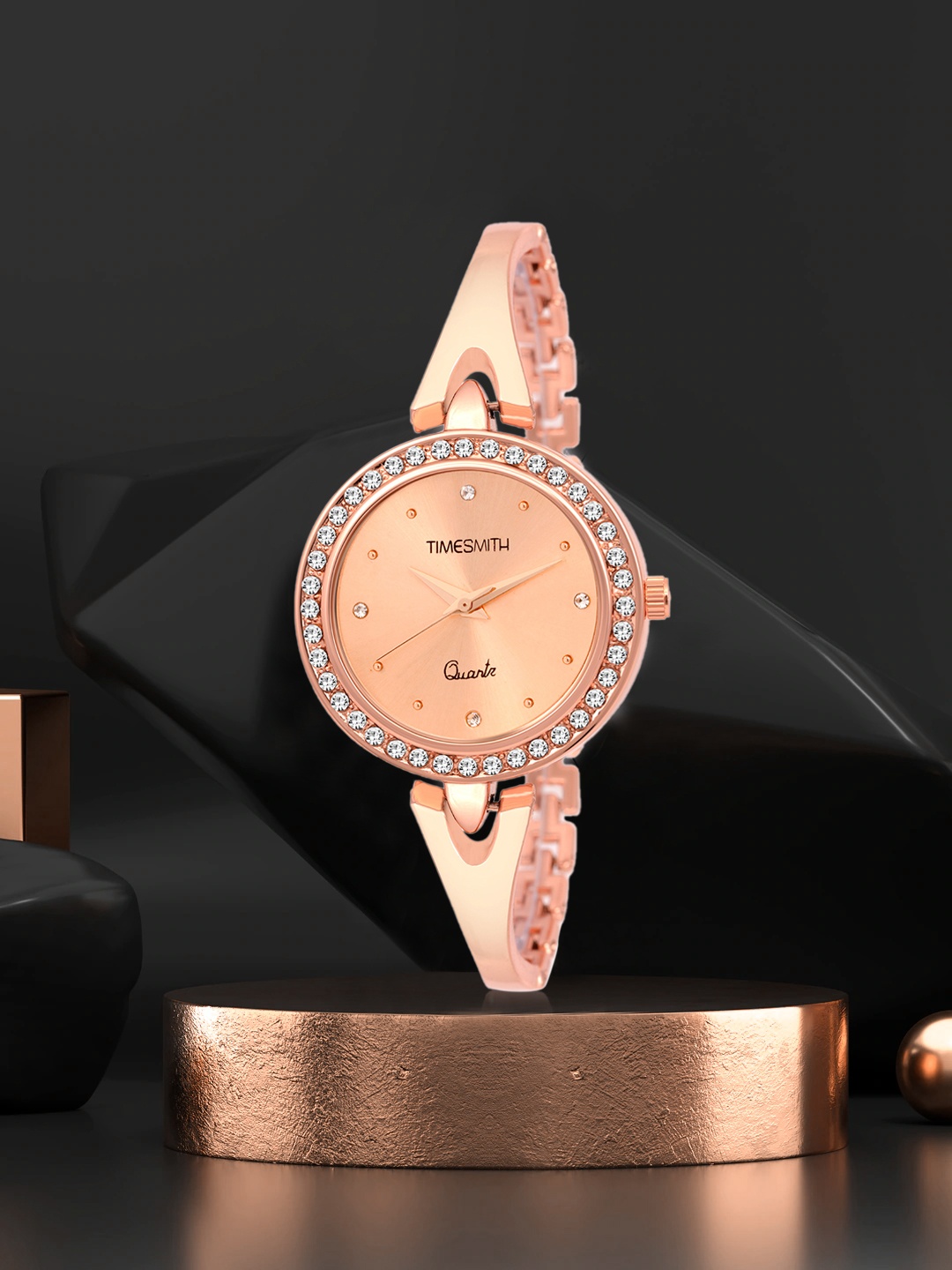 TIMESMITH Women Rose Gold Analogue Watch TSC-061febs