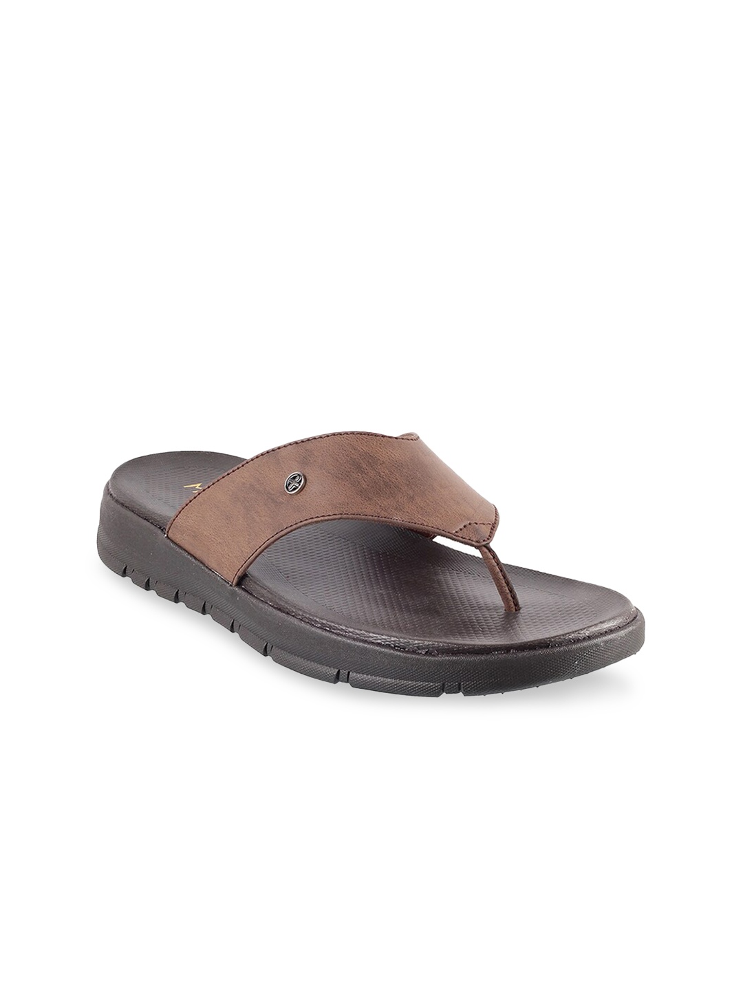Metro Men Brown Suede Comfort Sandals