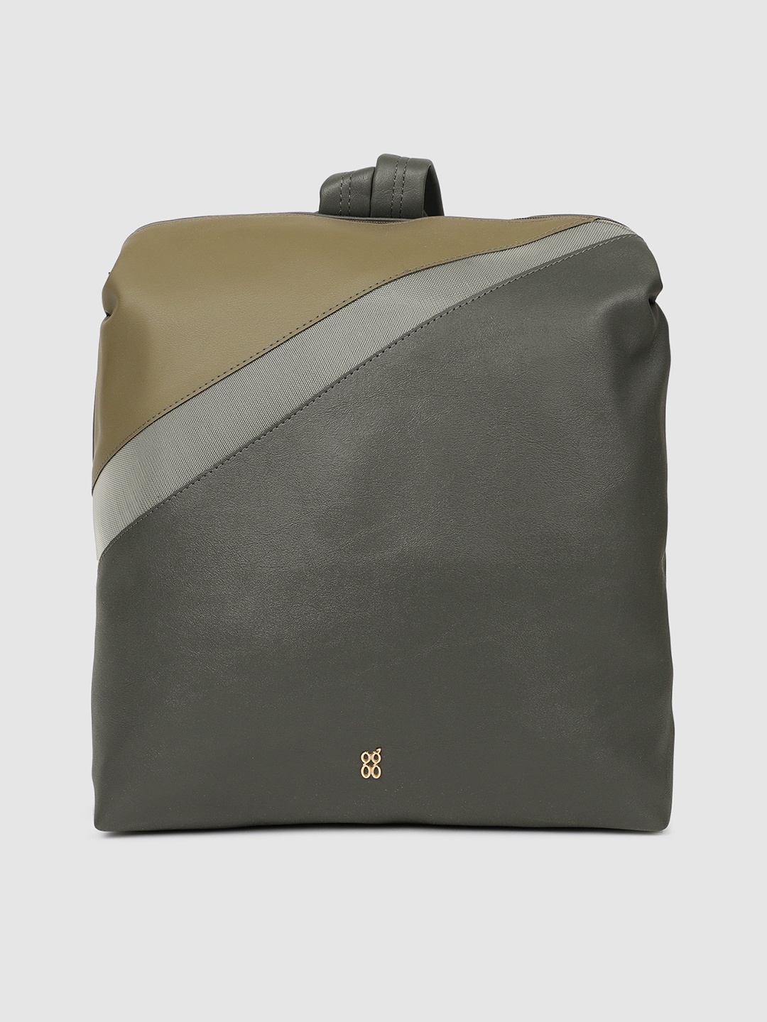 Baggit Women Grey Colourblocked Backpacks