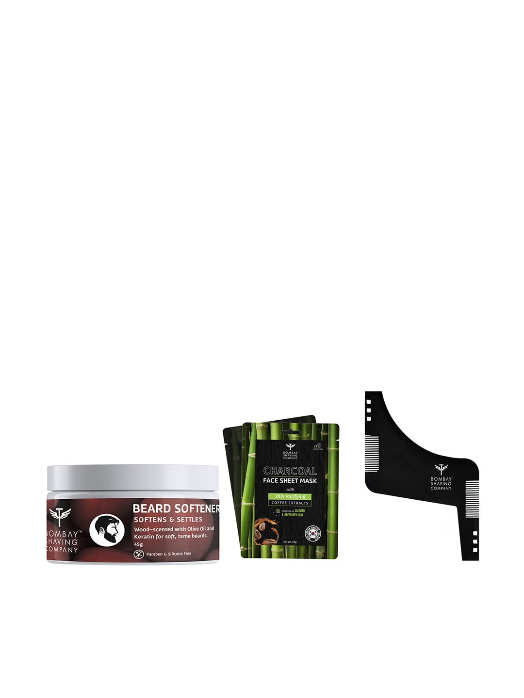 Bombay Shaving Company Men Beard Care Gift Set with 2 Charcoal Face Sheet Mask, Black
Bombay Shaving Company Men Beard Care Gift Set with 2 Charcoal Face Sheet Mask, Black