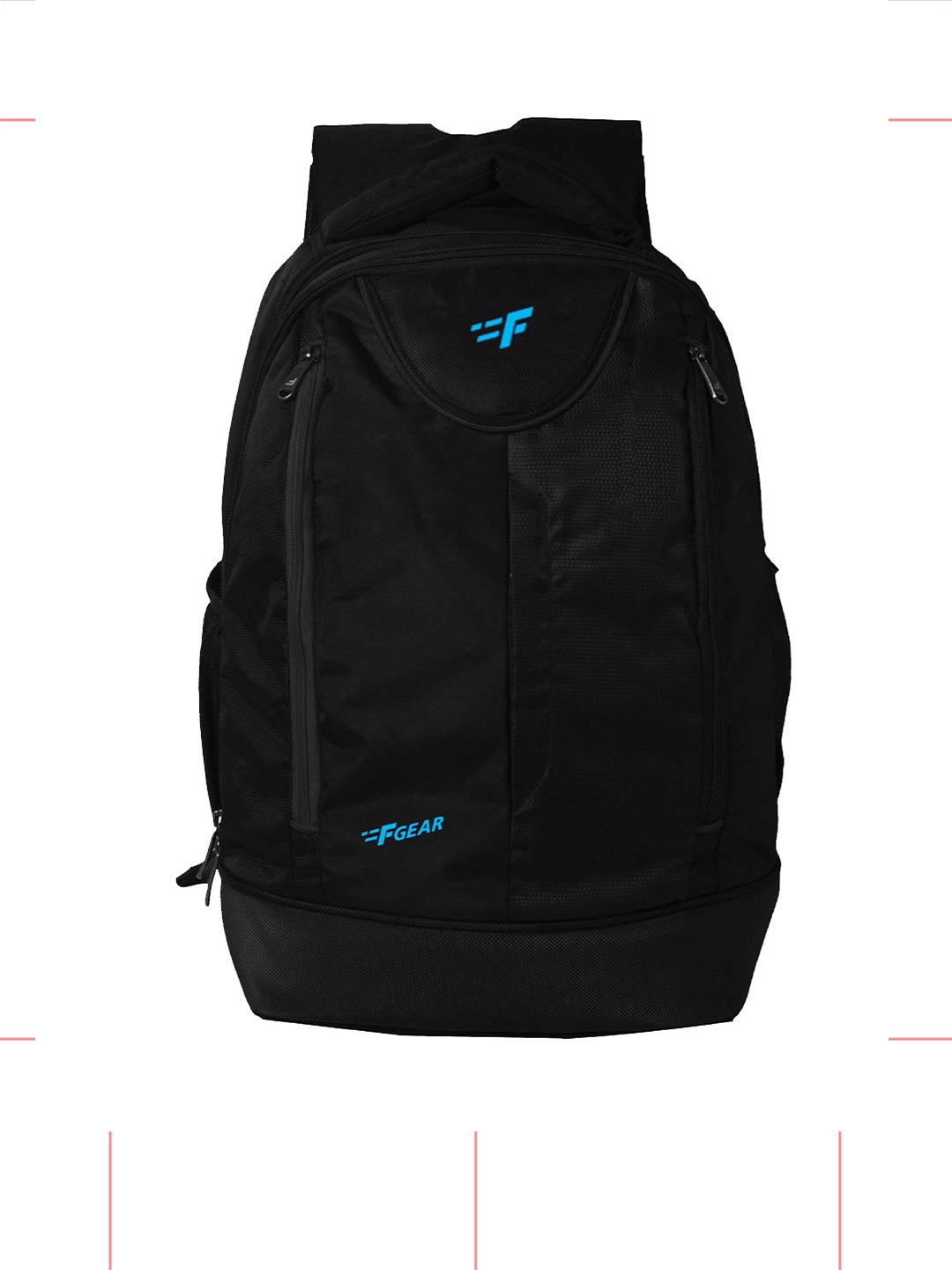 F Gear Unisex Black & Blue Booster V2 Backpacks