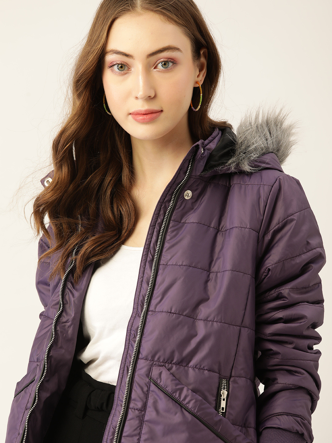 DressBerry Women Purple Hooded Parka Jacket
DressBerry Women Purple Hooded Parka Jacket