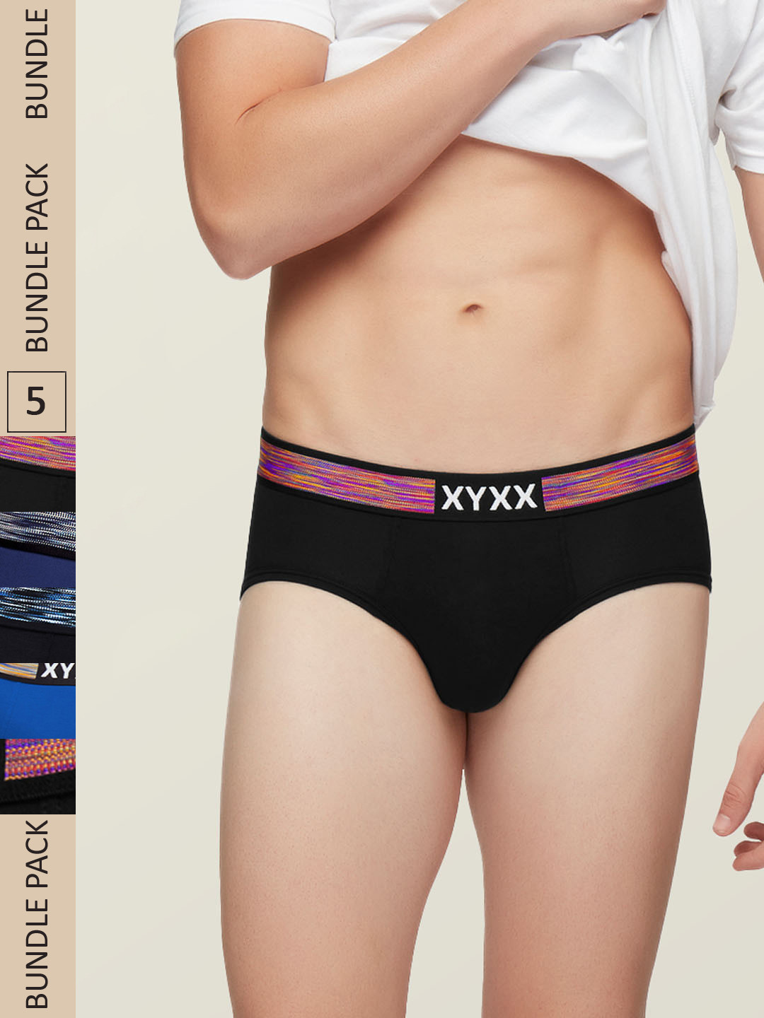 XYXX Men Pack Of 5 Solid IntelliSoft Antimicrobial Micro Modal Artisto Basic Briefs XYBRF5PCKN215, Blue
XYXX Men Pack Of 5 Solid IntelliSoft Antimicrobial Micro Modal Artisto Basic Briefs XYBRF5PCKN215, Blue