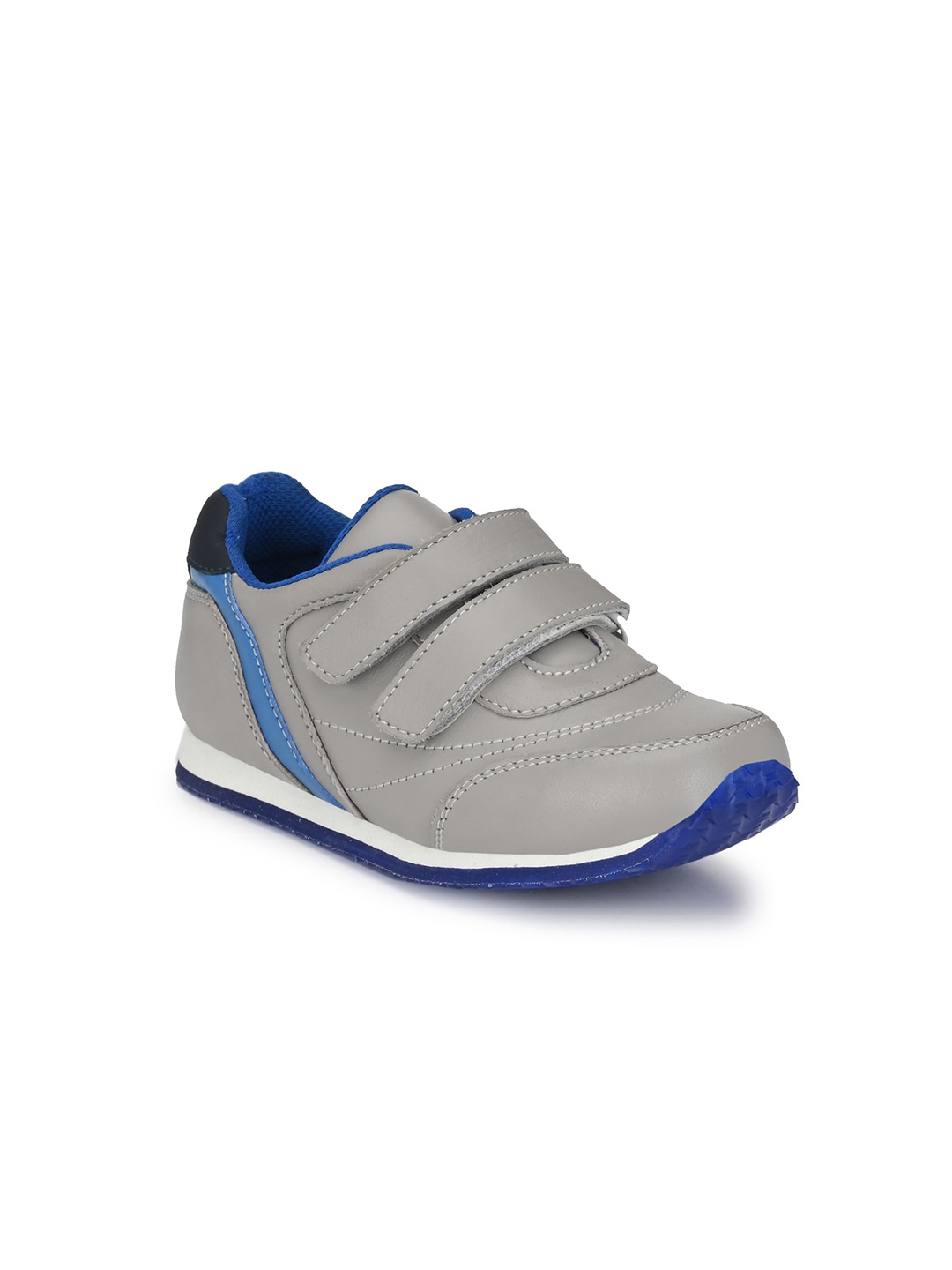 TUSKEY Boys Grey Leather Antiskid Casual Sneakers