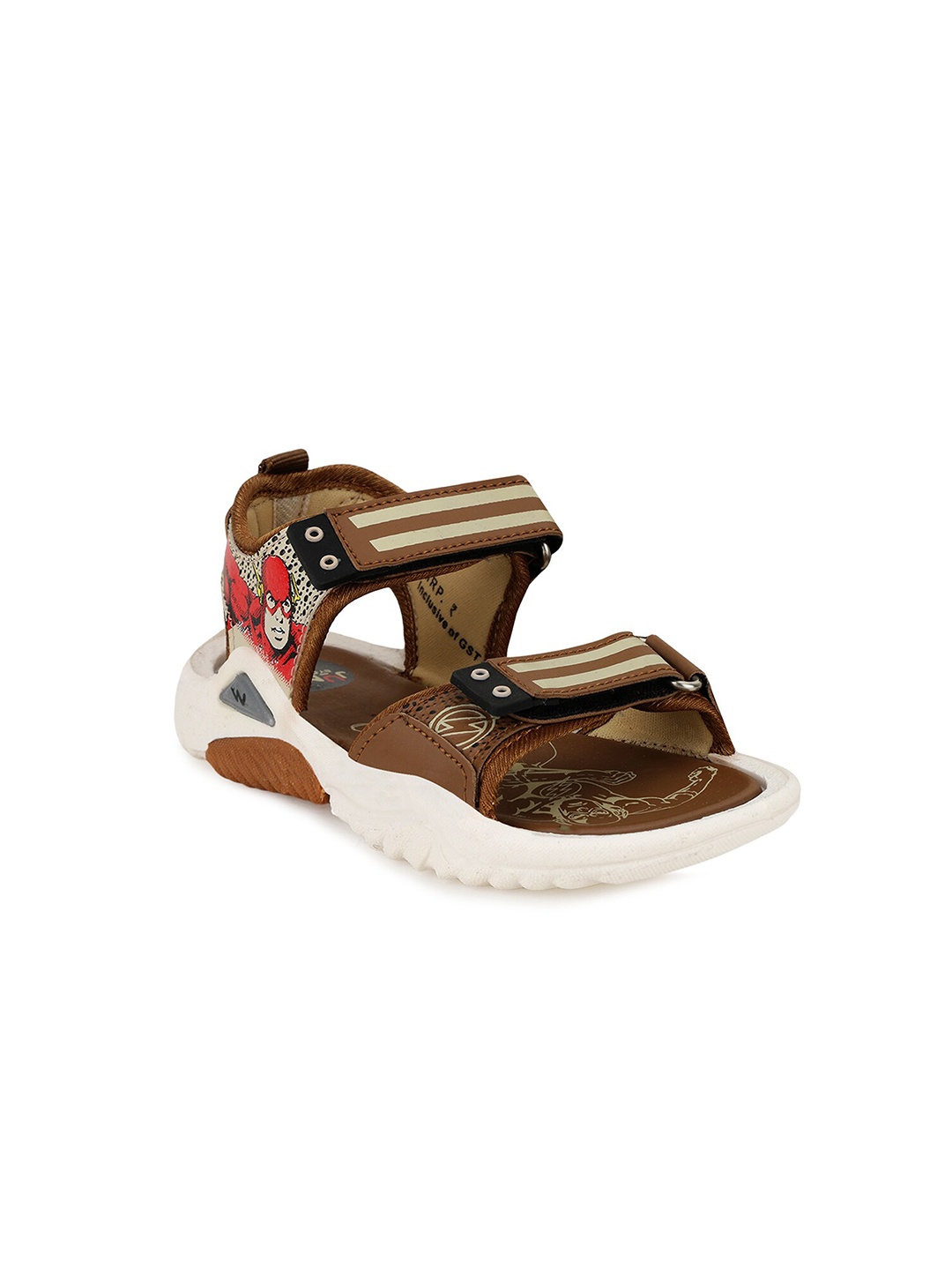 Campus Unisex Copper-Toned & Red Comfort Sandals