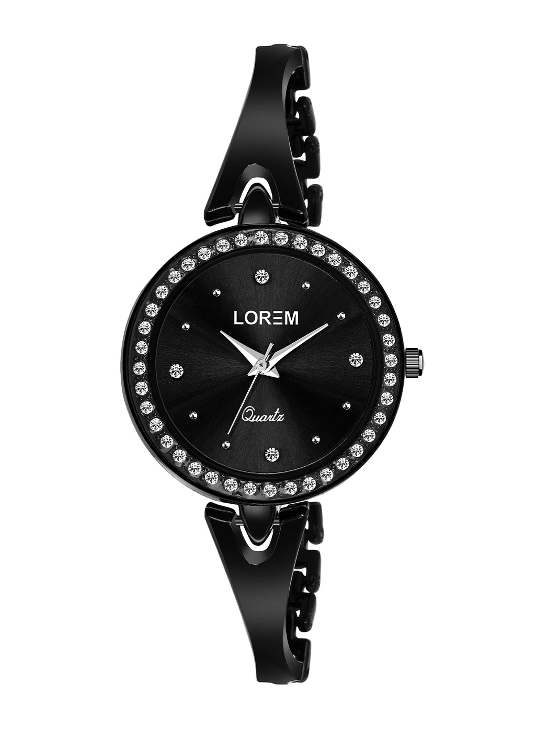 LOREM Women Black Analogue Watch