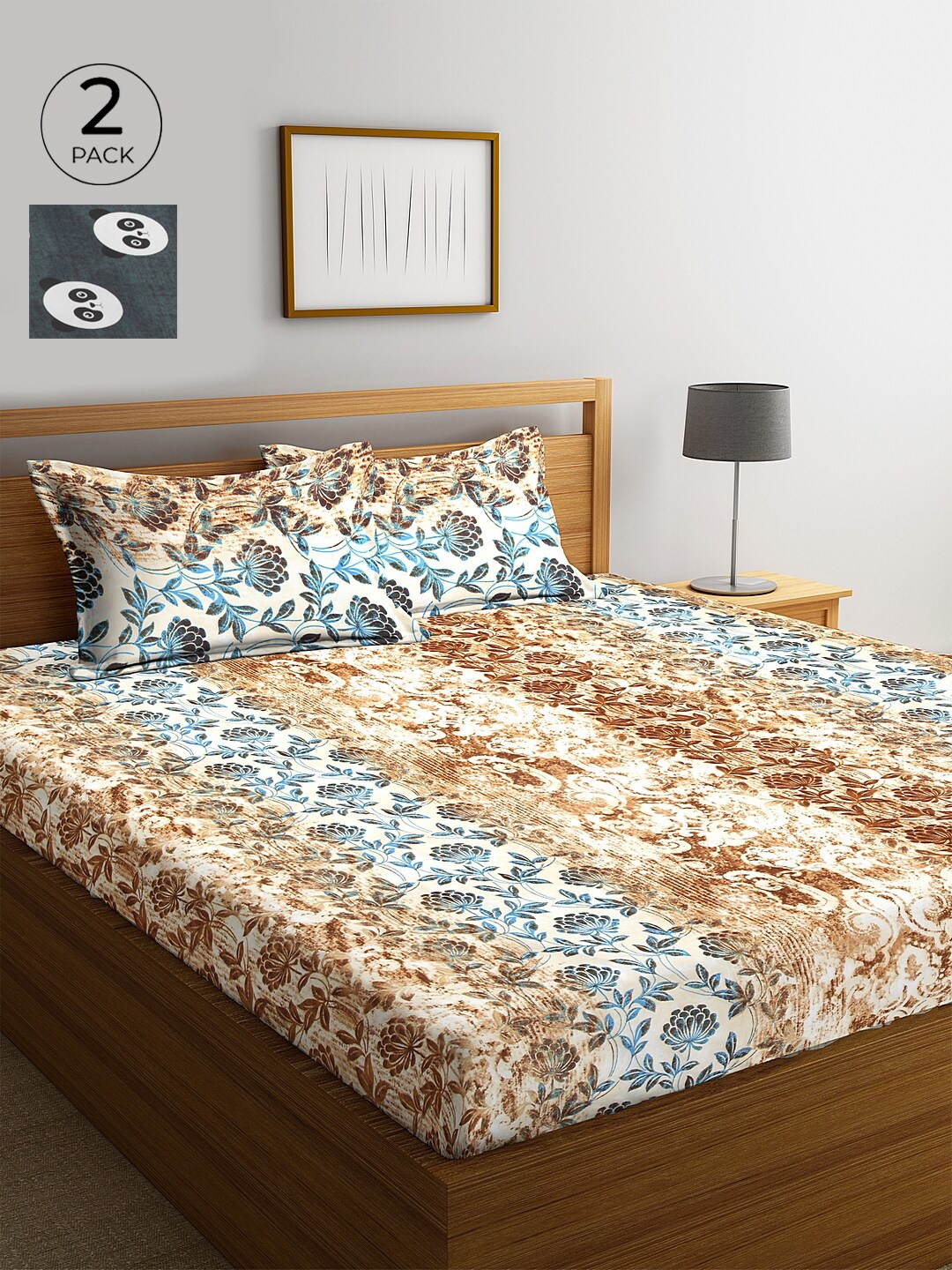 KLOTTHE Multicoloured Floral 210 TC Cotton 2 King Bedsheet with 4 Pillow Covers, Multi
KLOTTHE Multicoloured Floral 210 TC Cotton 2 King Bedsheet with 4 Pillow Covers, Multi