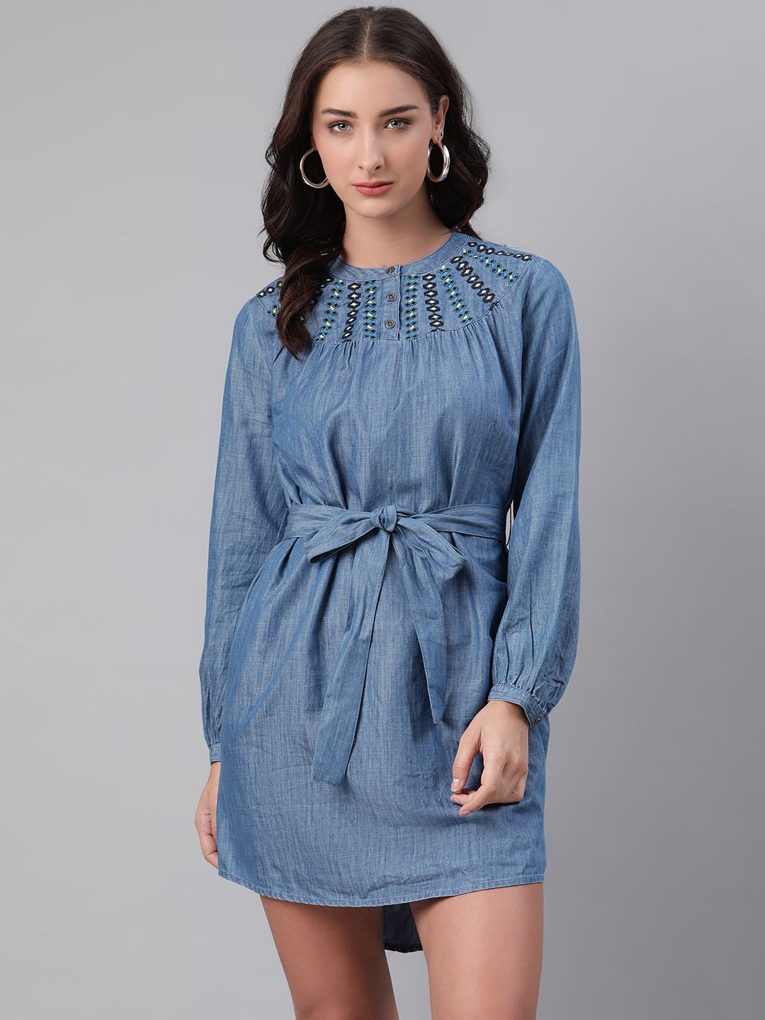 Marks & Spencer Women Blue Solid A-Line Dress
Marks & Spencer Women Blue Solid A-Line Dress