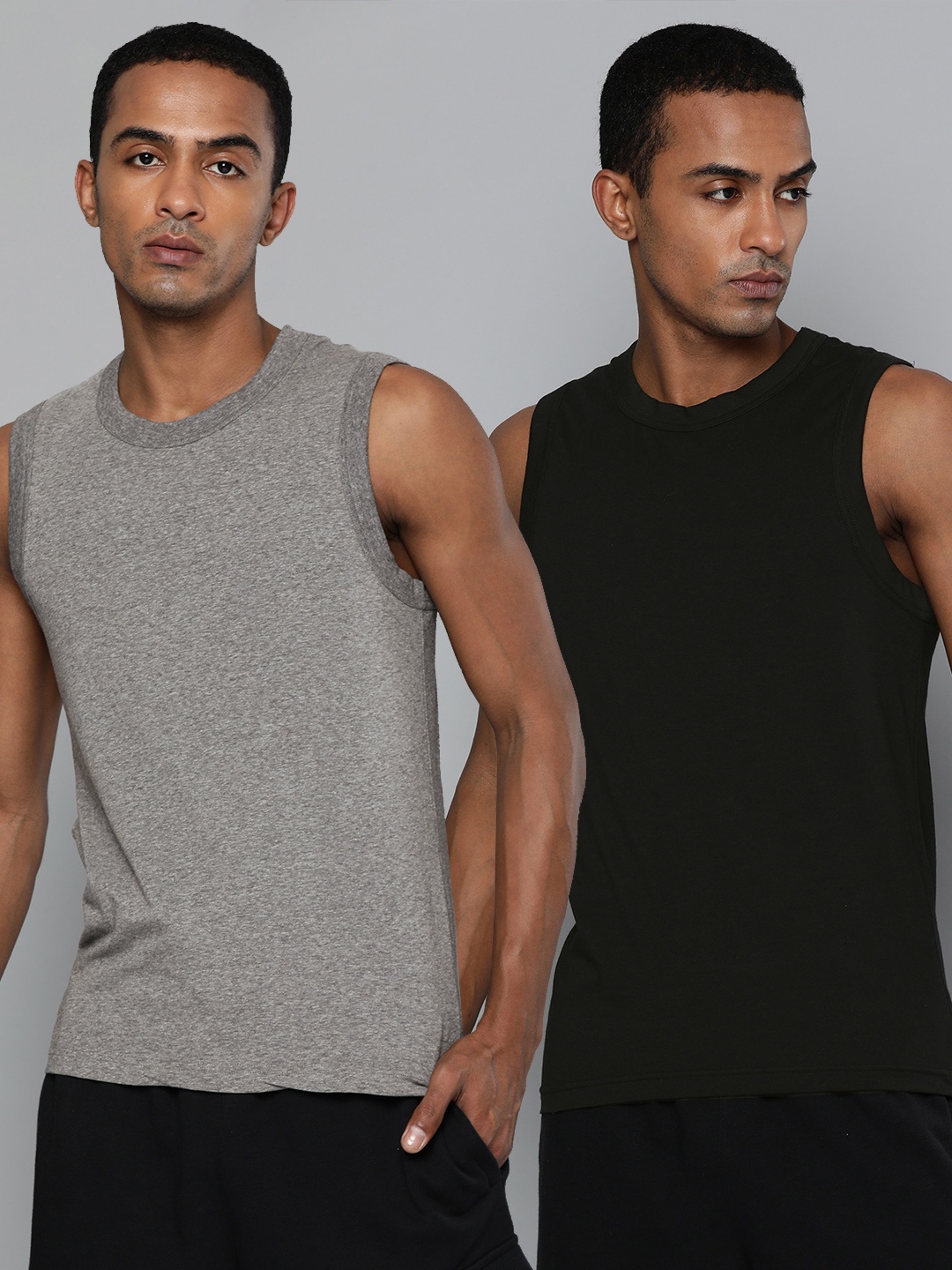 HRX By Hrithik Roshan Men Solid Melange Lifestyle Innerwear Vests Pack of 2, Grey melange
HRX By Hrithik Roshan Men Solid Melange Lifestyle Innerwear Vests Pack of 2, Grey melange