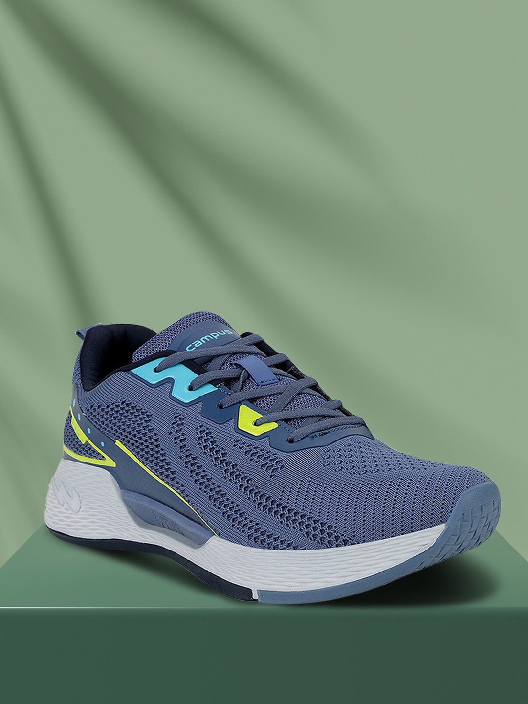 Campus Men Blue Mesh Running Shoes