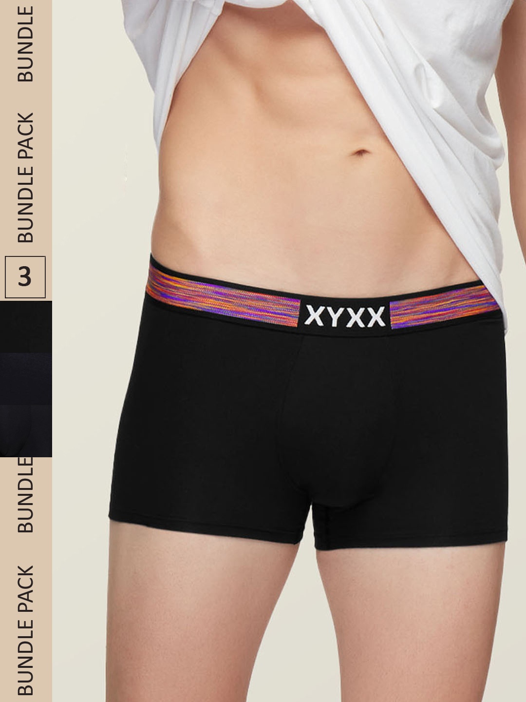 XYXX Men Pack of 3 Solid IntelliSoft Antimicrobial Micro Modal Hues Trunks XYTRNK3PCKN504, Black
XYXX Men Pack of 3 Solid IntelliSoft Antimicrobial Micro Modal Hues Trunks XYTRNK3PCKN504, Black