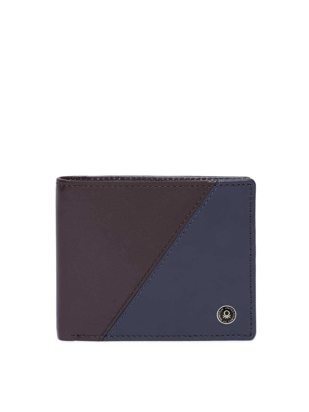 United Colors of Benetton Men Brown & Navy Blue Colourblocked Leather Two Fold Wallet
United Colors of Benetton Men Brown & Navy Blue Colourblocked Leather Two Fold Wallet