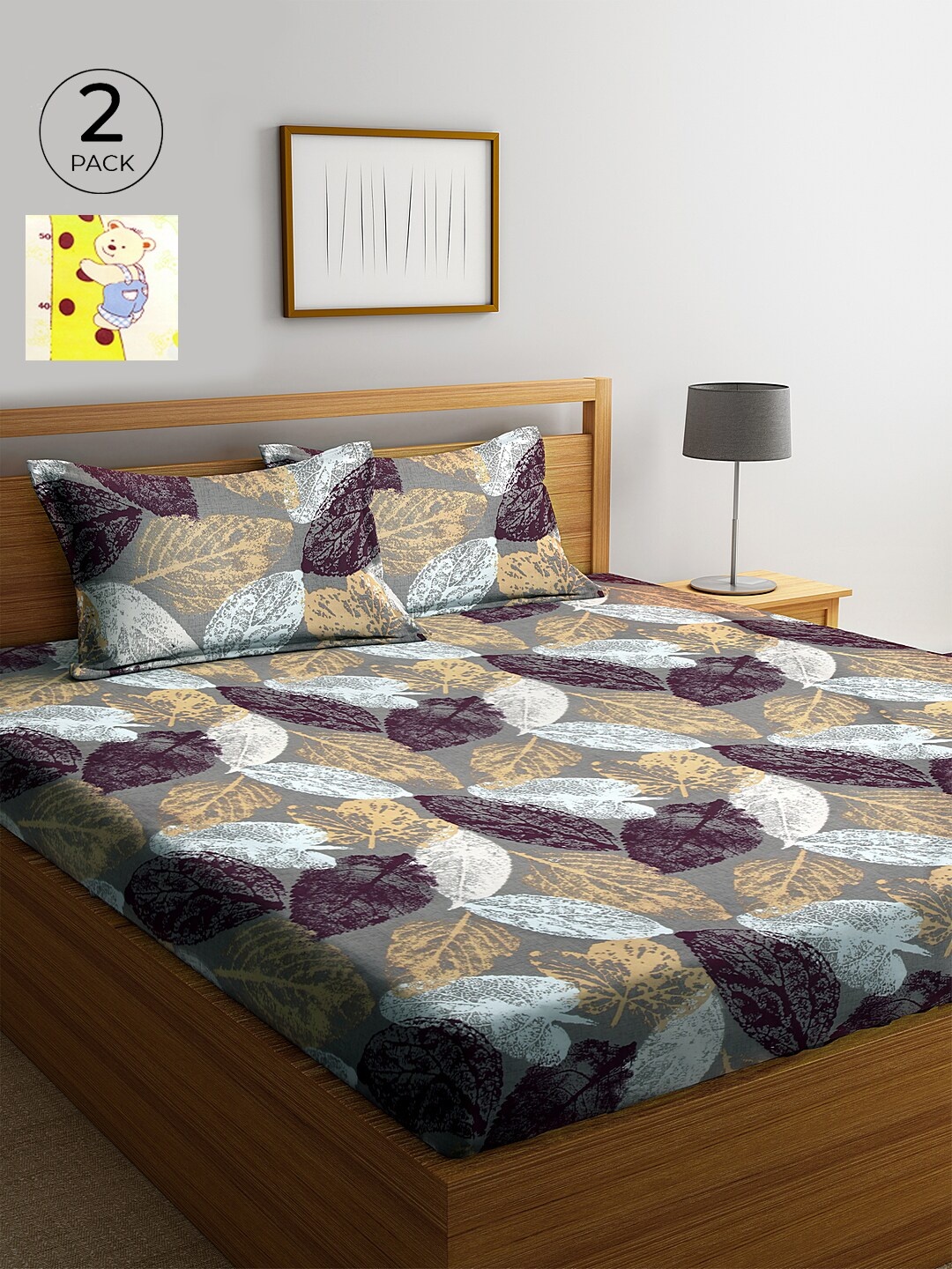 KLOTTHE Cream-Coloured & Yellow Graphic 210 TC Cotton 2 King Bedsheet with 4 Pillow Covers
KLOTTHE Cream-Coloured & Yellow Graphic 210 TC Cotton 2 King Bedsheet with 4 Pillow Covers