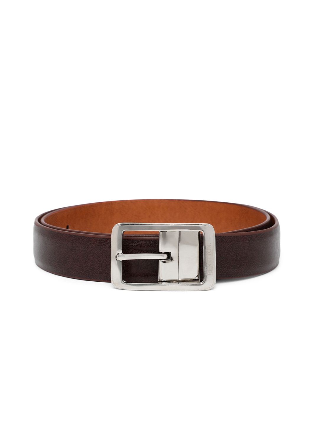 United Colors of Benetton Men Brown & Tan Faux Leather Reversible Belt