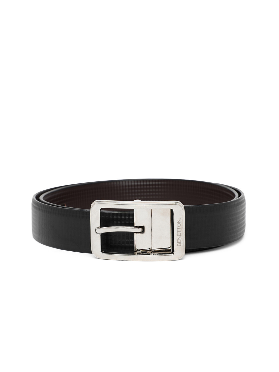 United Colors of Benetton Men Black & Coffee Brown Checked Reversible Formal Belt
United Colors of Benetton Men Black & Coffee Brown Checked Reversible Formal Belt