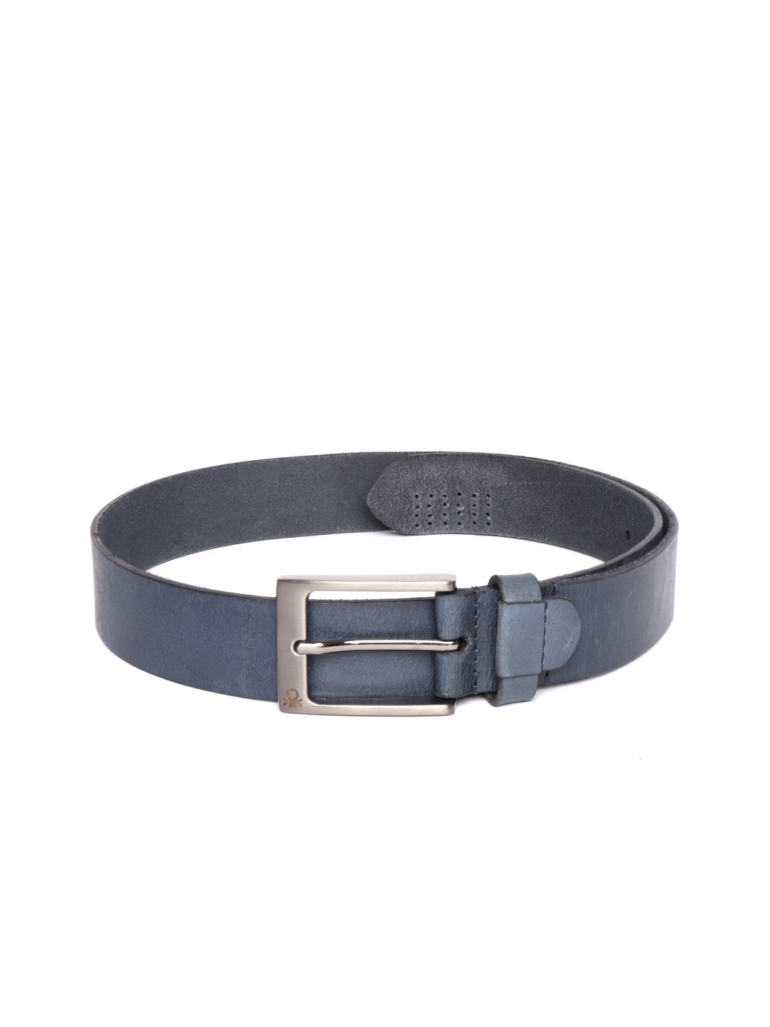 United Colors of Benetton Men Navy Blue Leather Belt