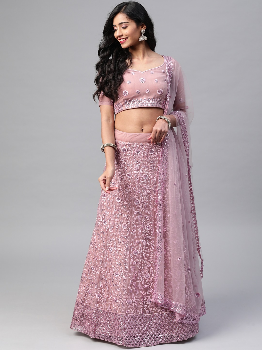 SHUBHVASTRA Mauve Embroidered Thread Work Semi-Stitched Lehenga & Unstitched Blouse With Dupatta
SHUBHVASTRA Mauve Embroidered Thread Work Semi-Stitched Lehenga & Unstitched Blouse With Dupatta