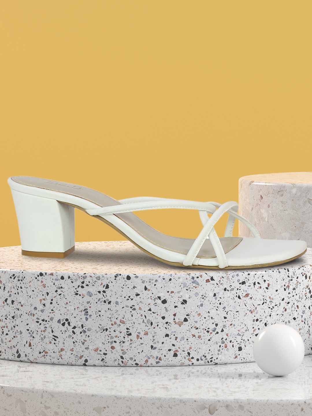 Inc 5 Women White Solid Heels